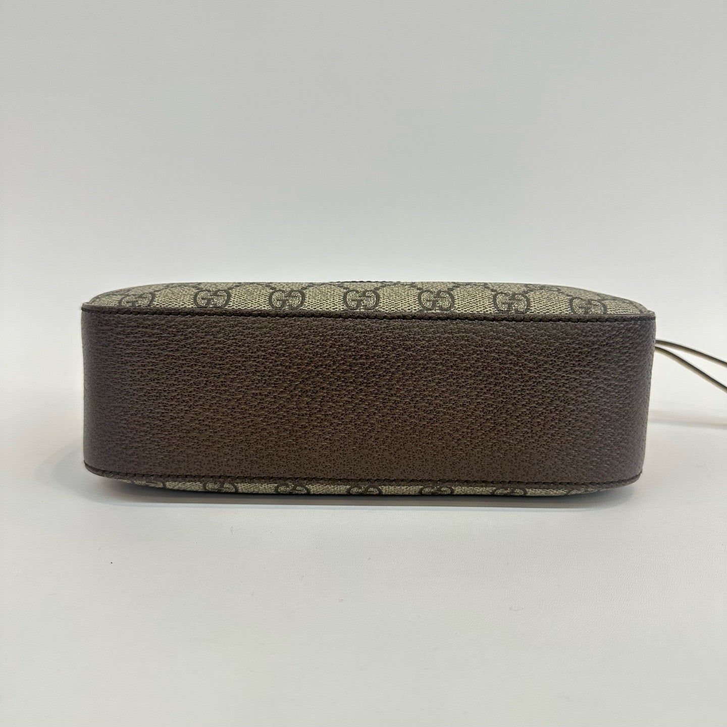 Gucci - Camera Bag - GG Supreme coated canvas with leather trim - Beige with brown trim - (mini)