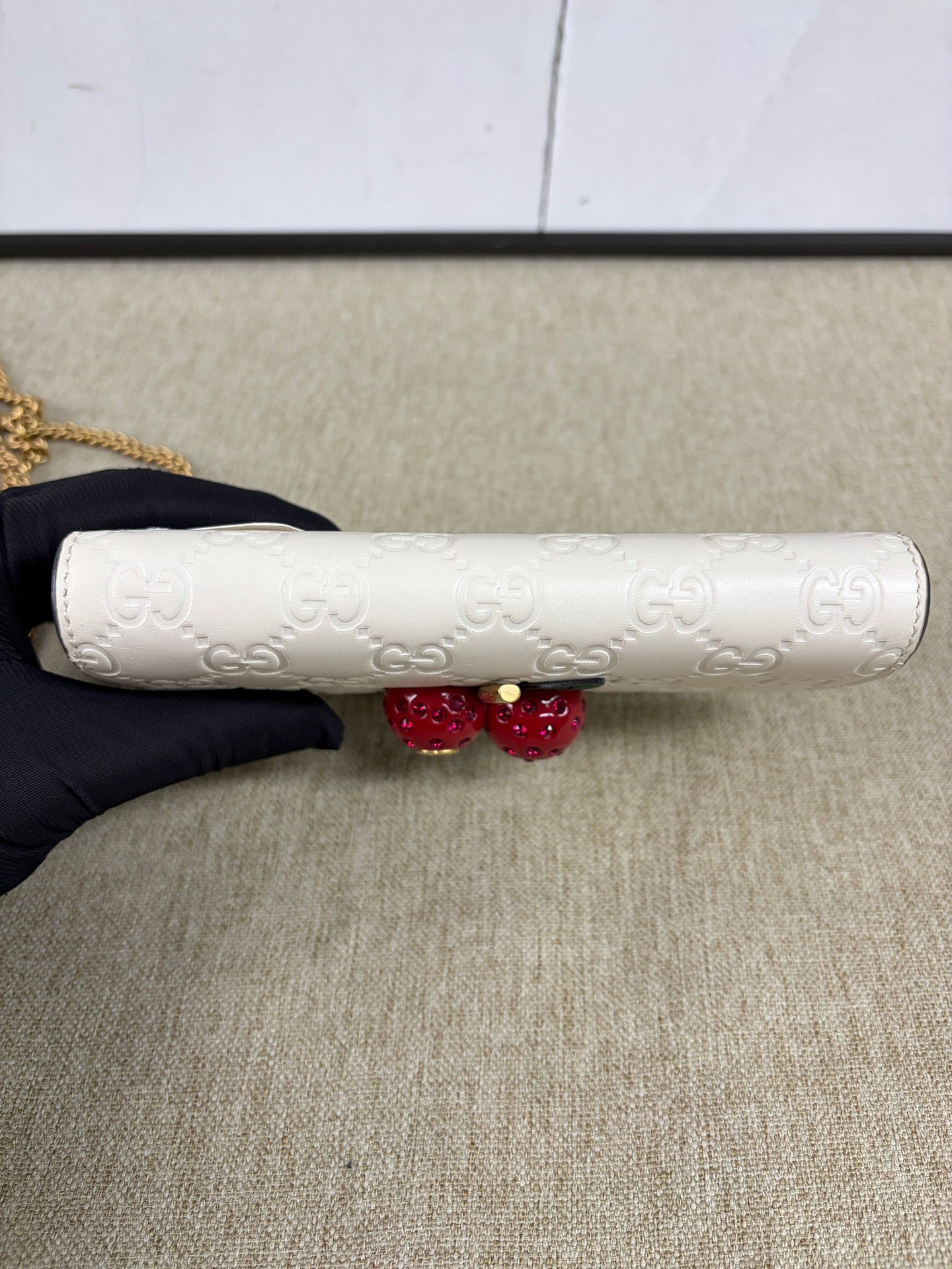 Gucci - Cherry Wallet on Chain - Leather - White - (mini)