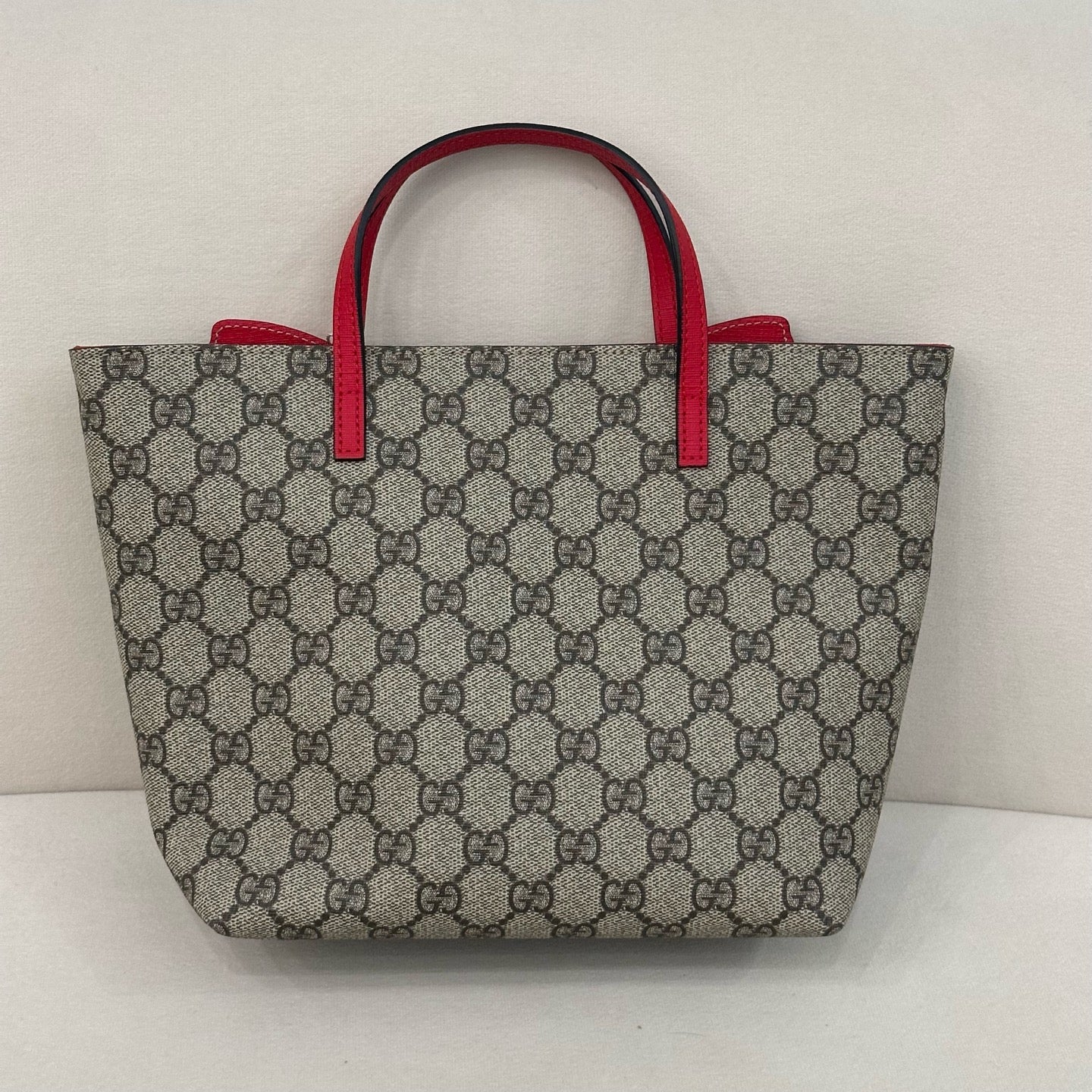 Gucci - Children's Rainbow Butterfly Tote Bag - GG Supreme canvas with leather trim - Beige with Multicolour and Red accents - (mini)