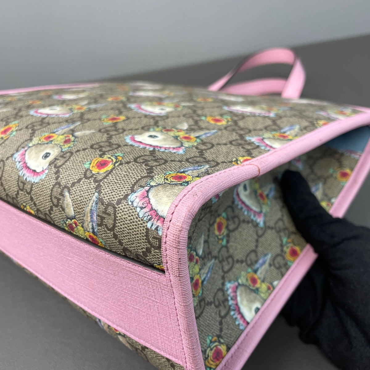 Gucci - Childrens GG Supreme Rabbit Print Tote - Cloth - Multicolour - (medium)
