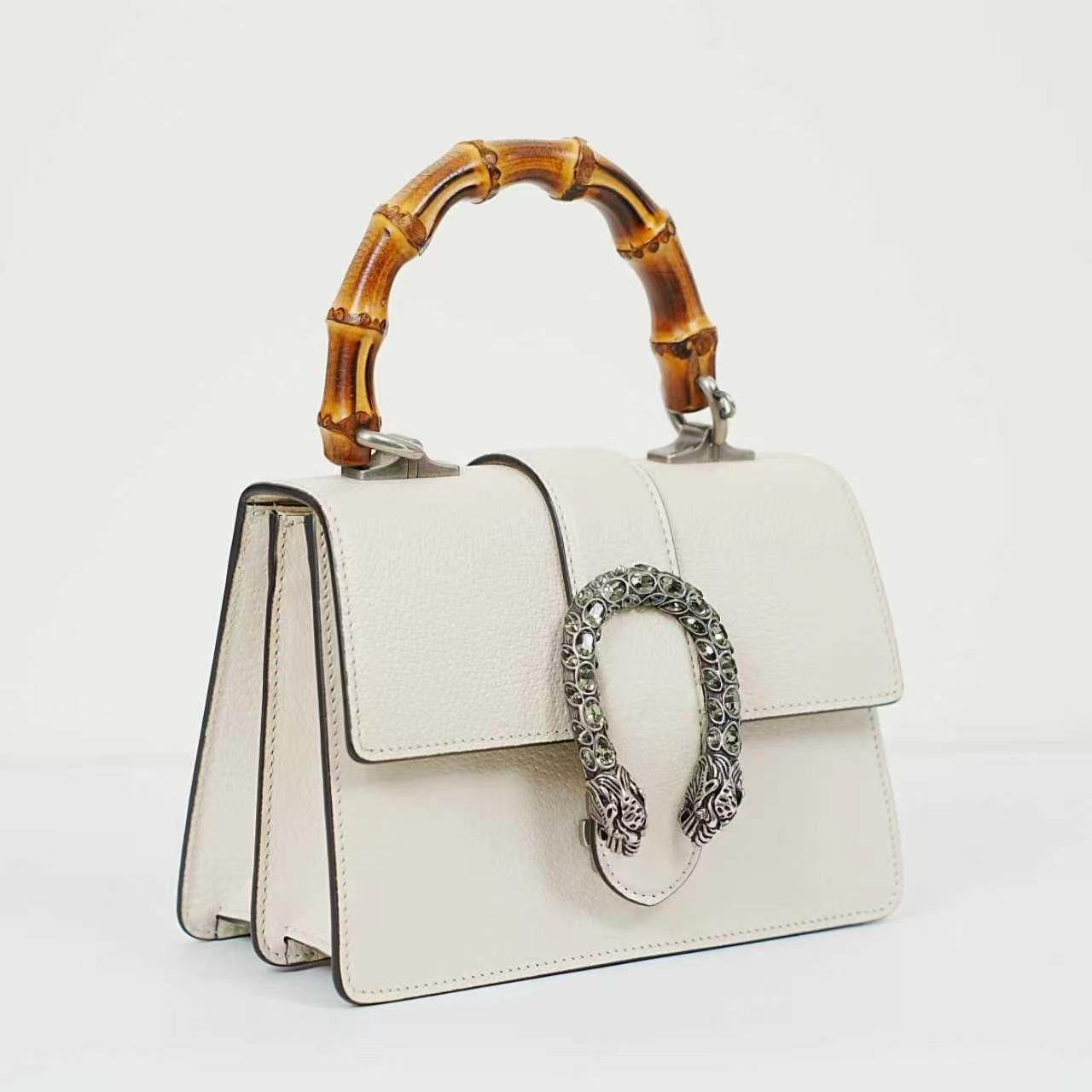 Gucci - Dionysus Bamboo - Leather - White - (Small)