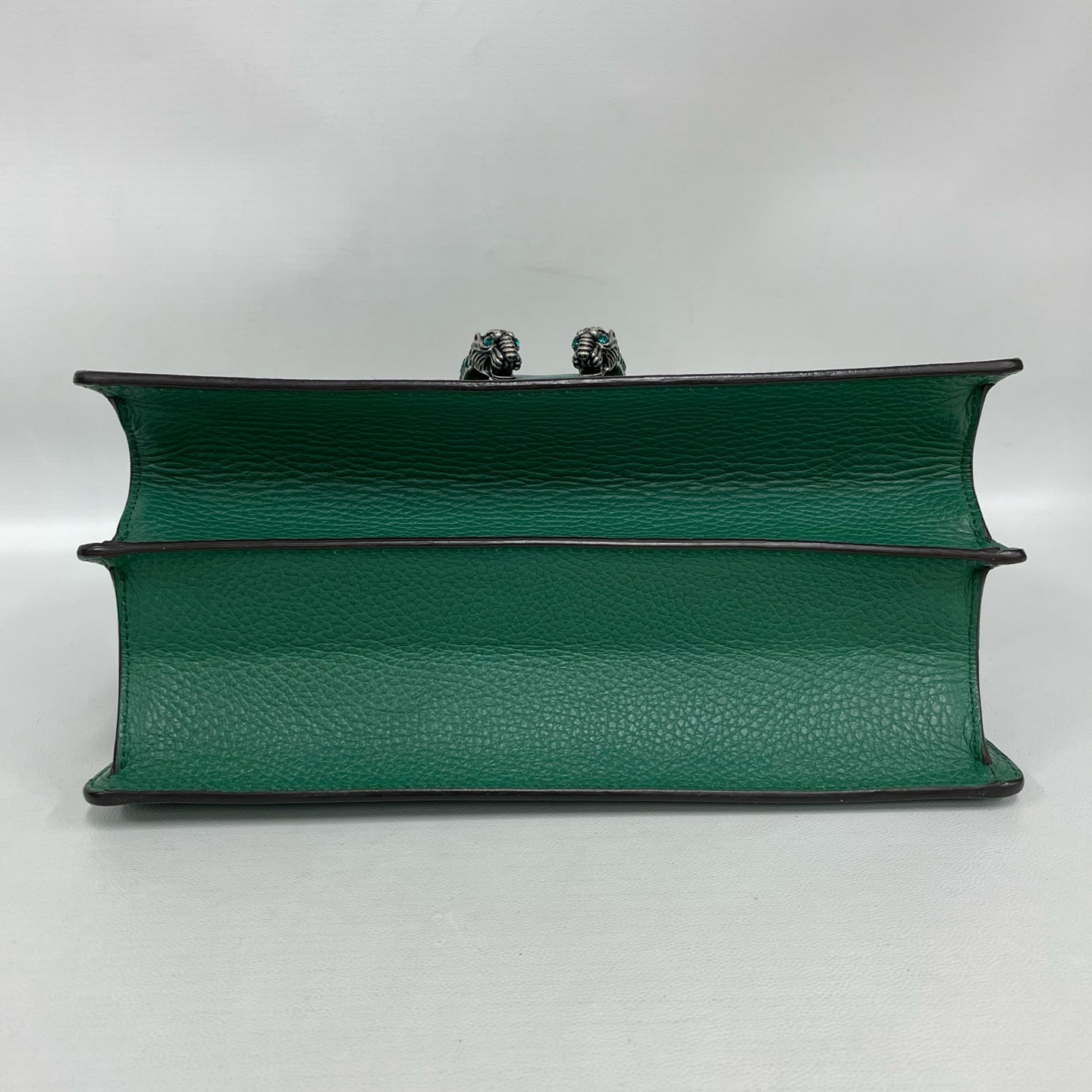 Gucci - Dionysus Bamboo Top Handle Bag - Grained leather - Green with Antiqued Silver-Tone Hardware - (medium)