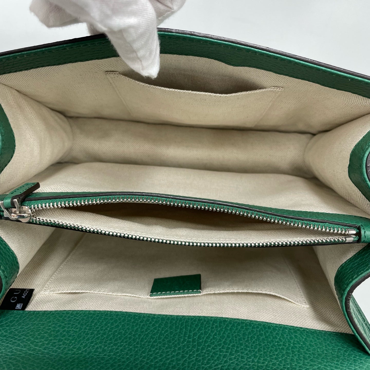 Gucci - Dionysus Bamboo Top Handle Bag - Grained leather - Green with Antiqued Silver-Tone Hardware - (medium)