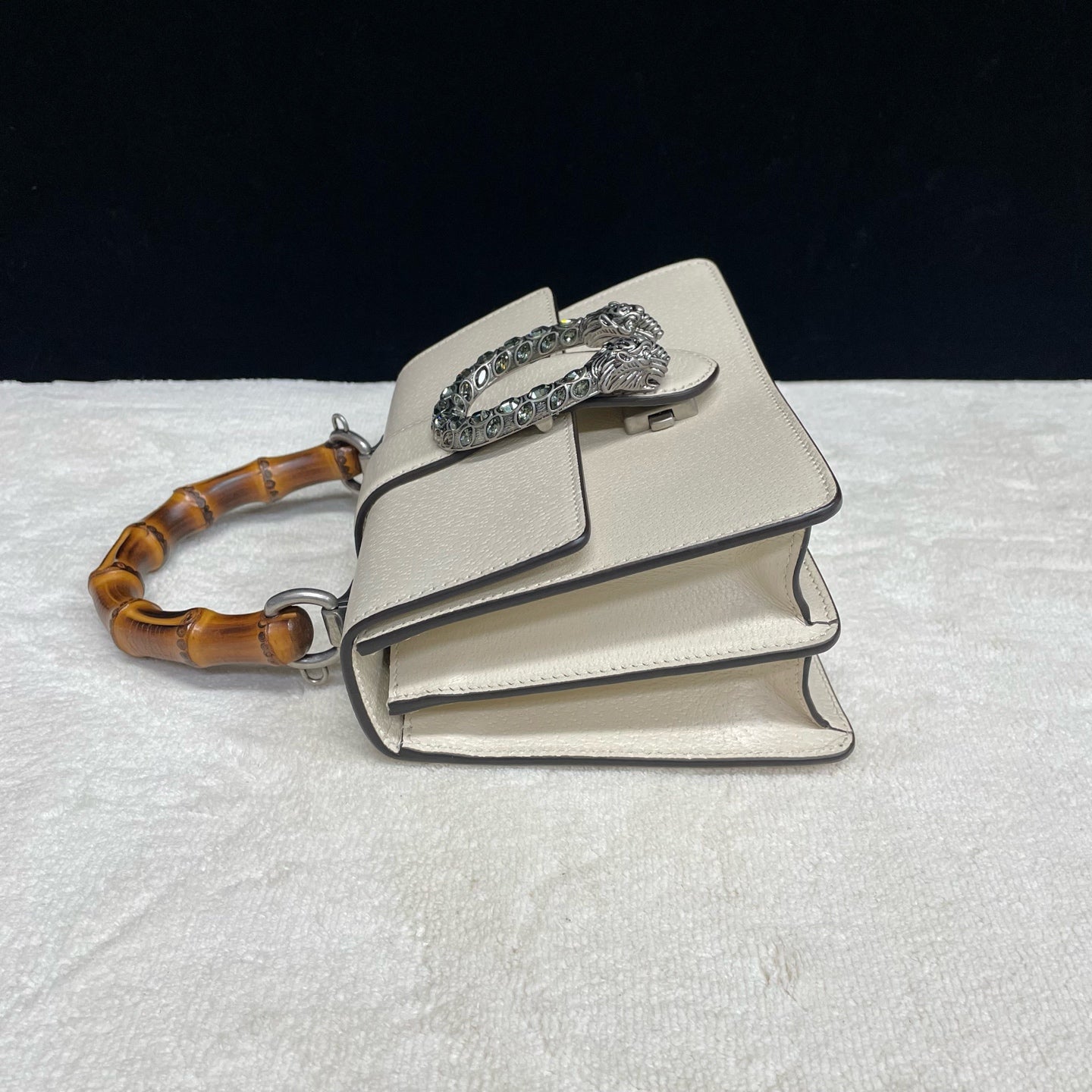 Gucci - Dionysus Bamboo Top Handle Bag - Leather - White - (mini)