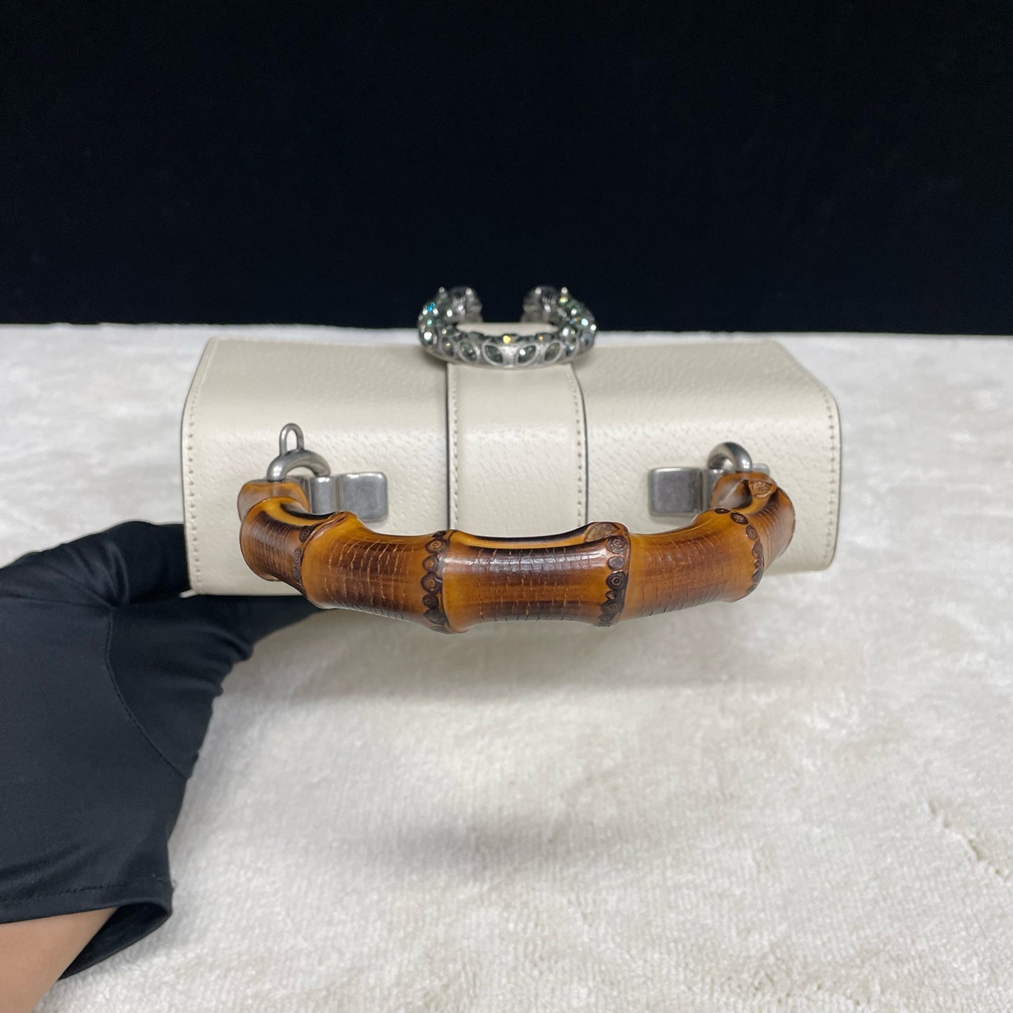Gucci - Dionysus Bamboo Top Handle Bag - Leather - White - (mini)