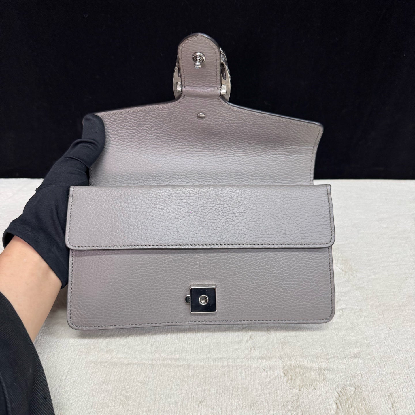 Gucci - Dionysus Chain Bag - Grained leather - Grey - (medium)