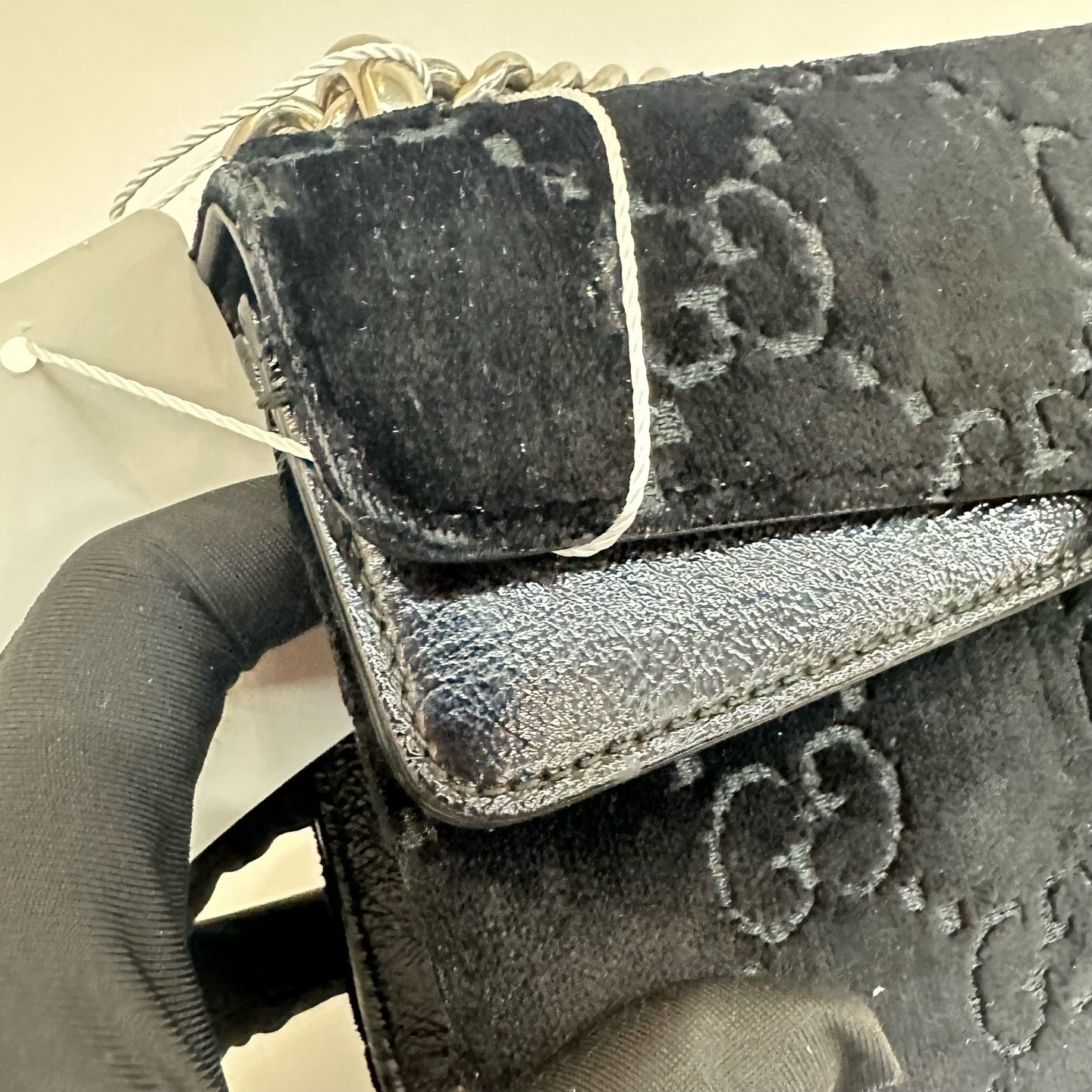 Gucci - Dionysus Chain Bag - Velvet and Patent leather - Black - (medium)