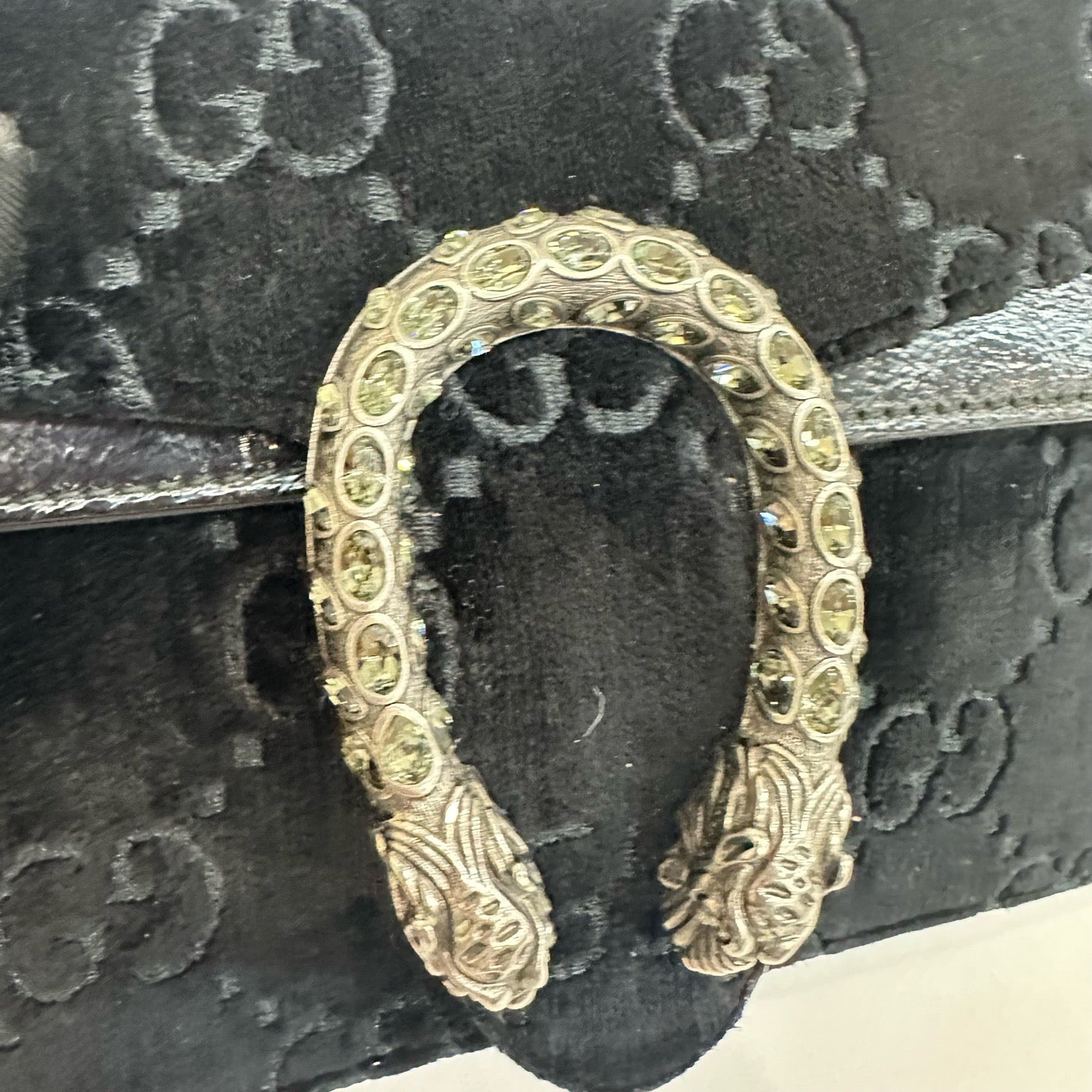 Gucci - Dionysus Chain Bag - Velvet and Patent leather - Black - (medium)