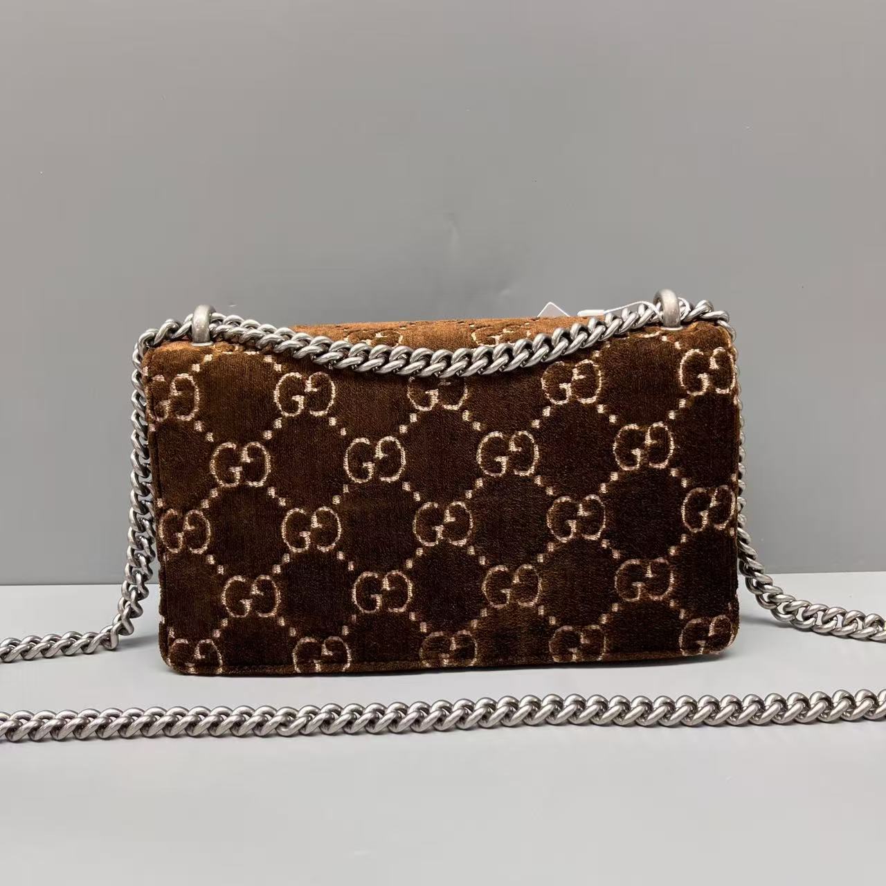 Gucci - Dionysus Chain Bag - Velvet - Brown - (Small)