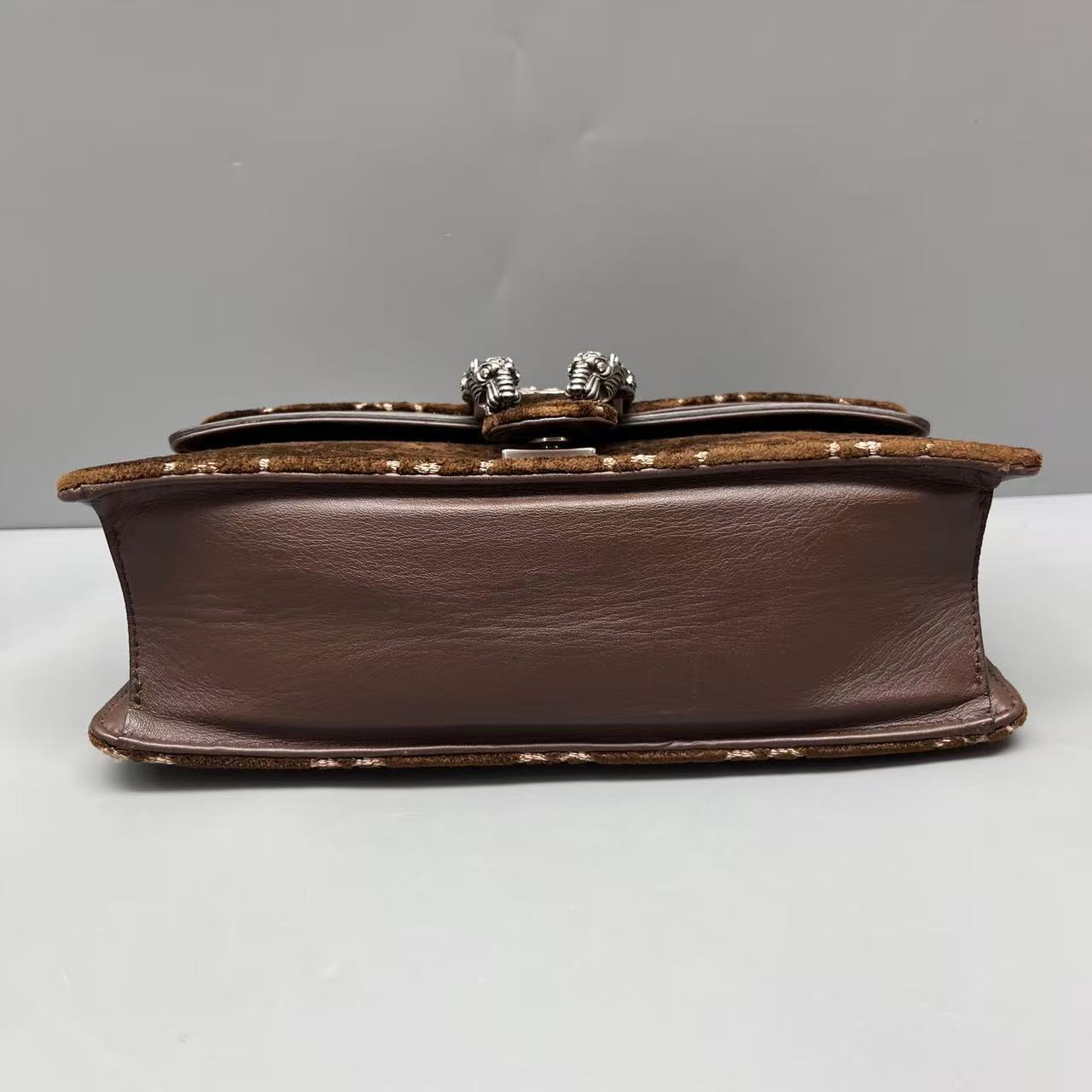 Gucci - Dionysus Chain Bag - Velvet - Brown - (Small)
