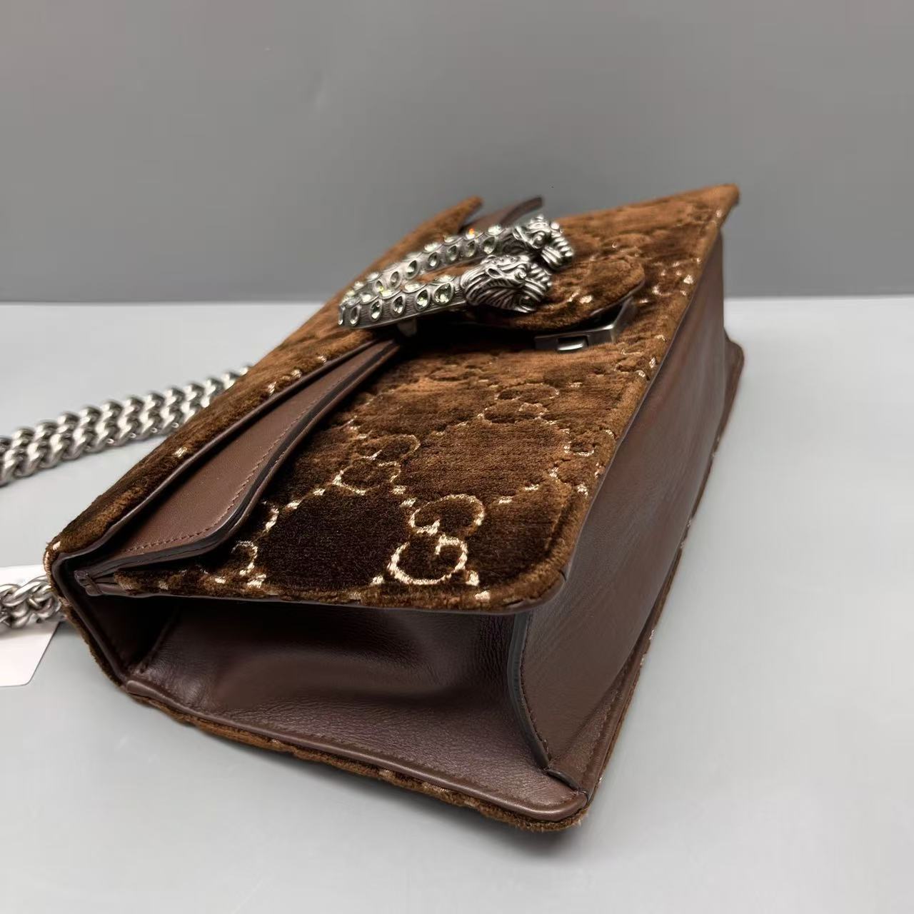 Gucci - Dionysus Chain Bag - Velvet - Brown - (Small)