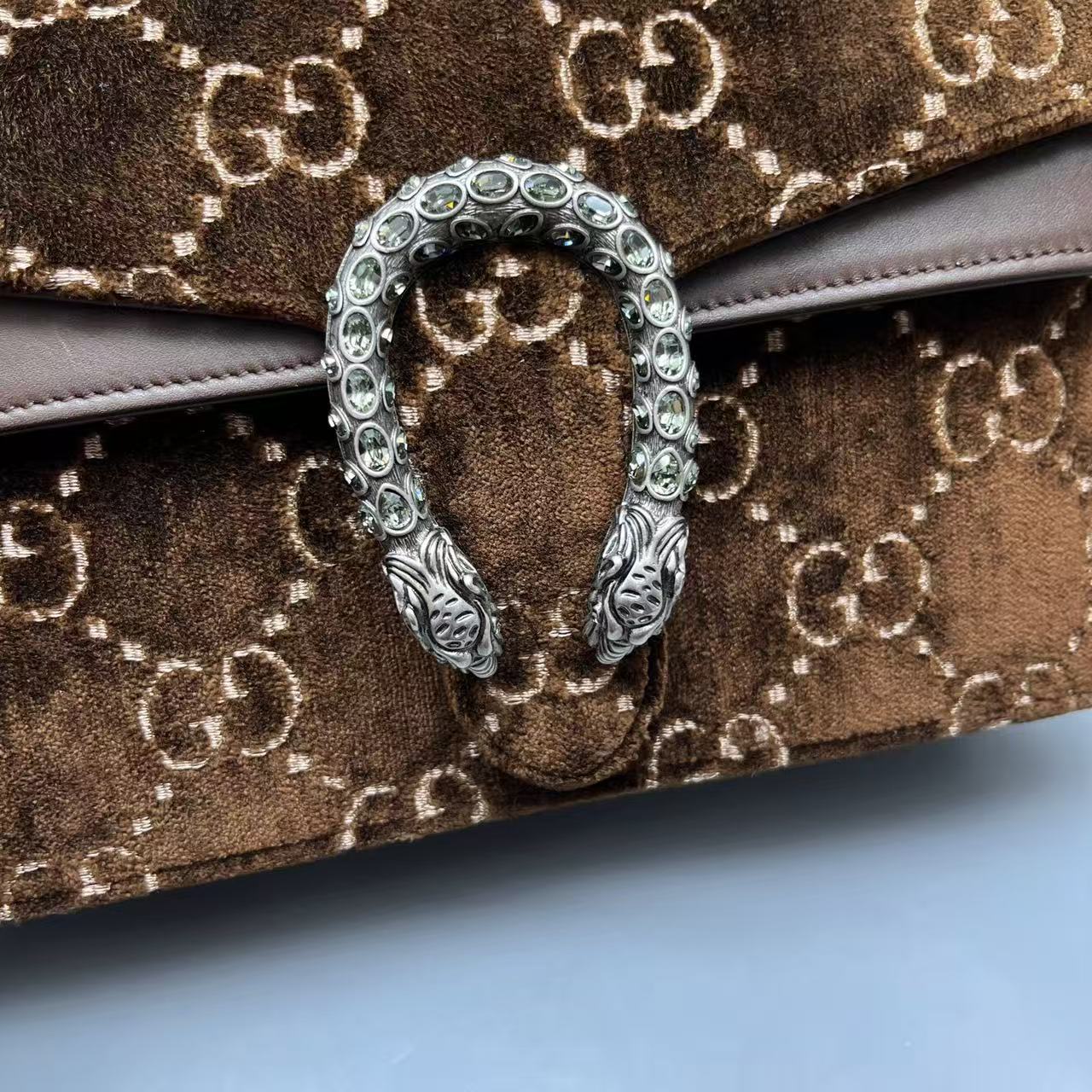 Gucci - Dionysus Chain Bag - Velvet - Brown - (Small)