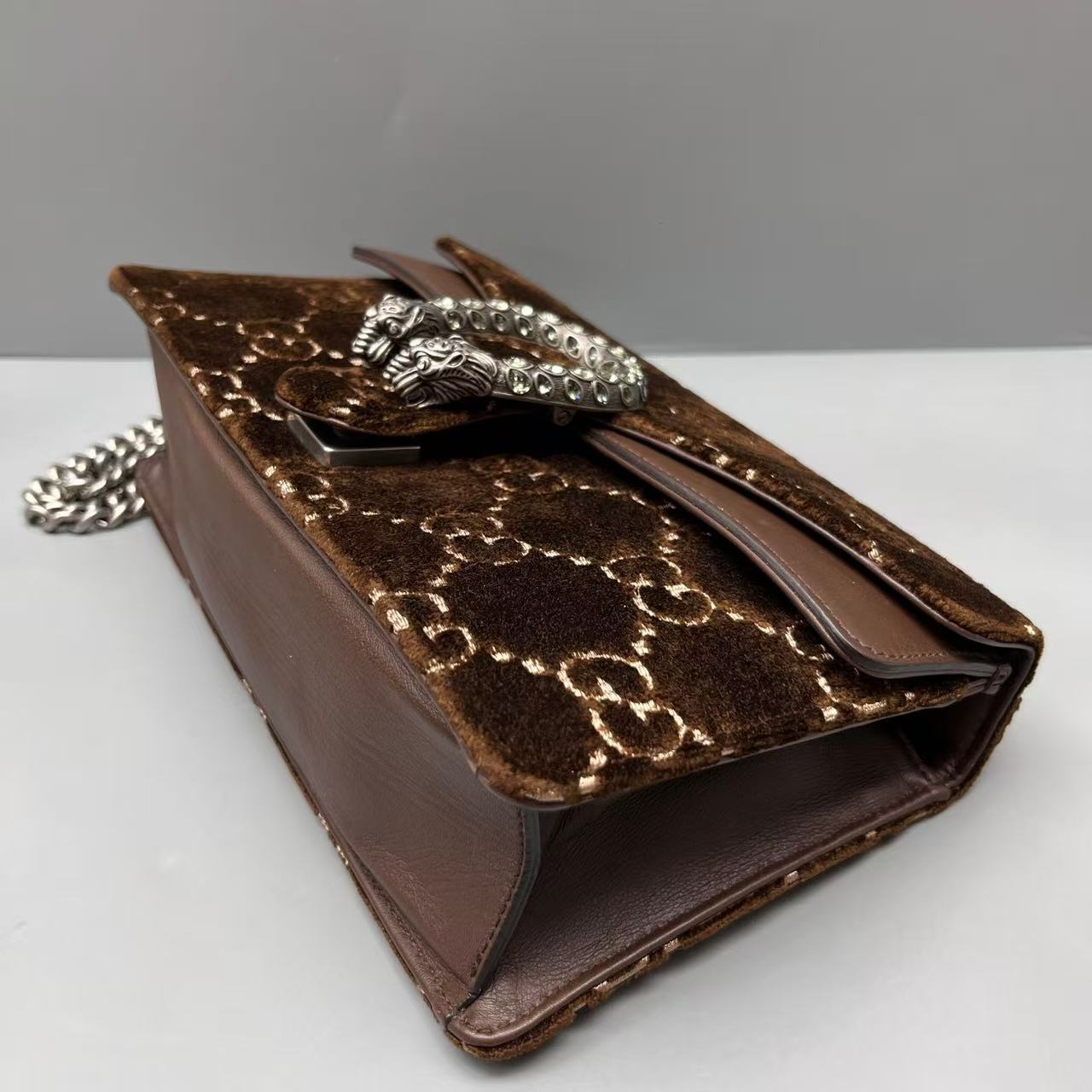 Gucci - Dionysus Chain Bag - Velvet - Brown - (Small)