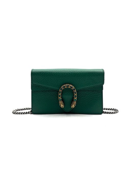 Gucci - Dionysus Chain Wallet - Grained leather - Emerald Green - (mini)