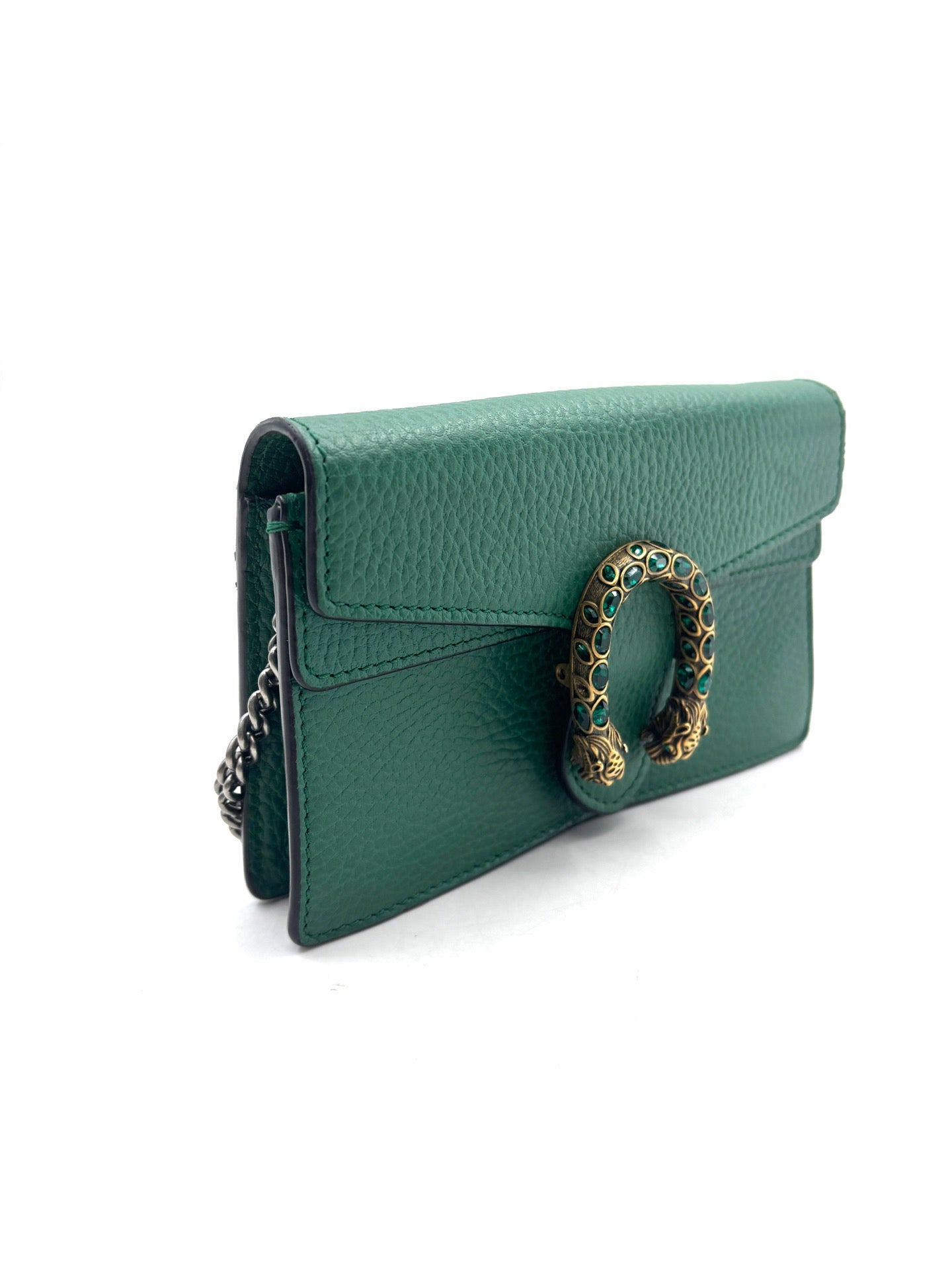 Gucci - Dionysus Chain Wallet - Grained leather - Emerald Green - (mini)