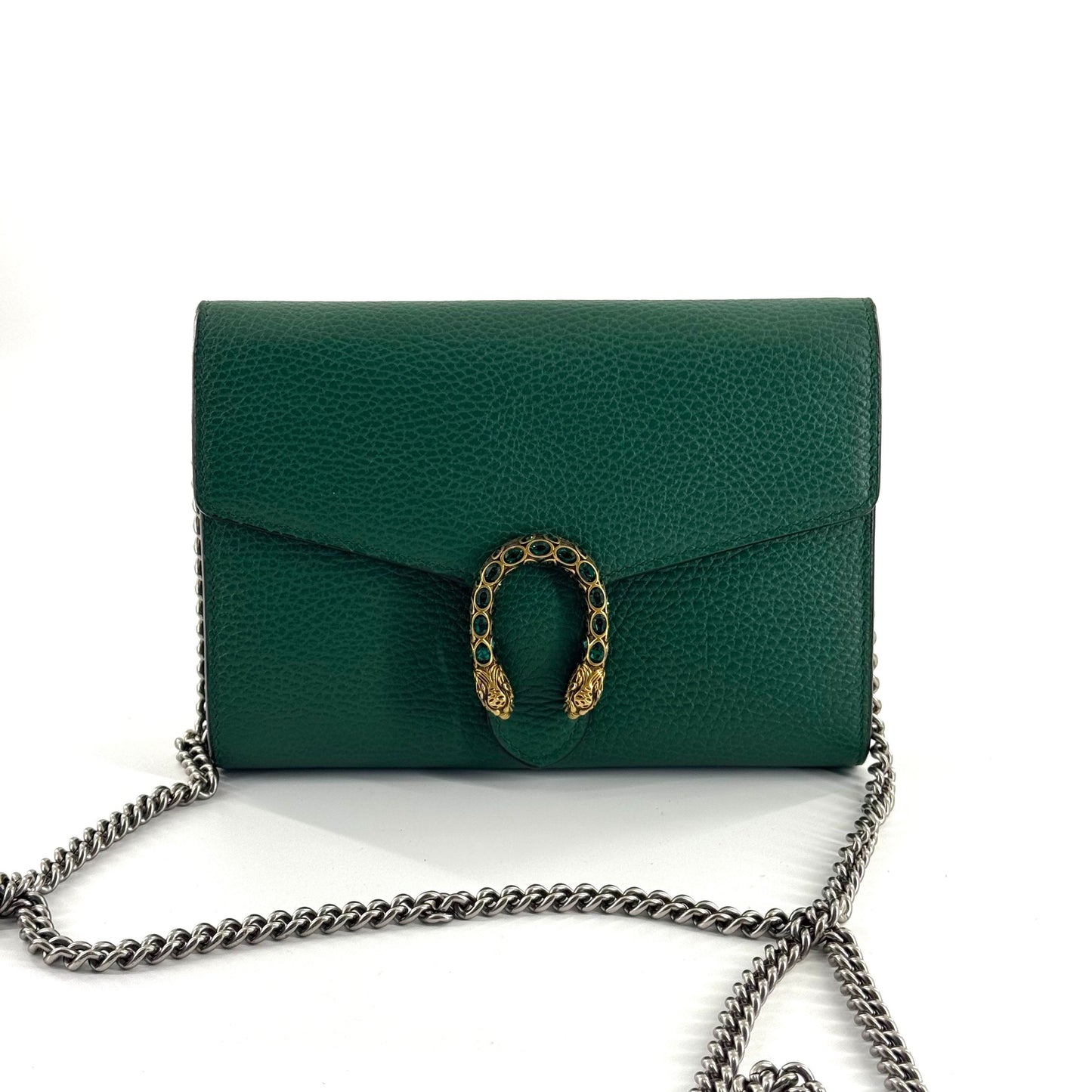 Gucci - Dionysus Chain Wallet - Grained leather - Green - (mini)