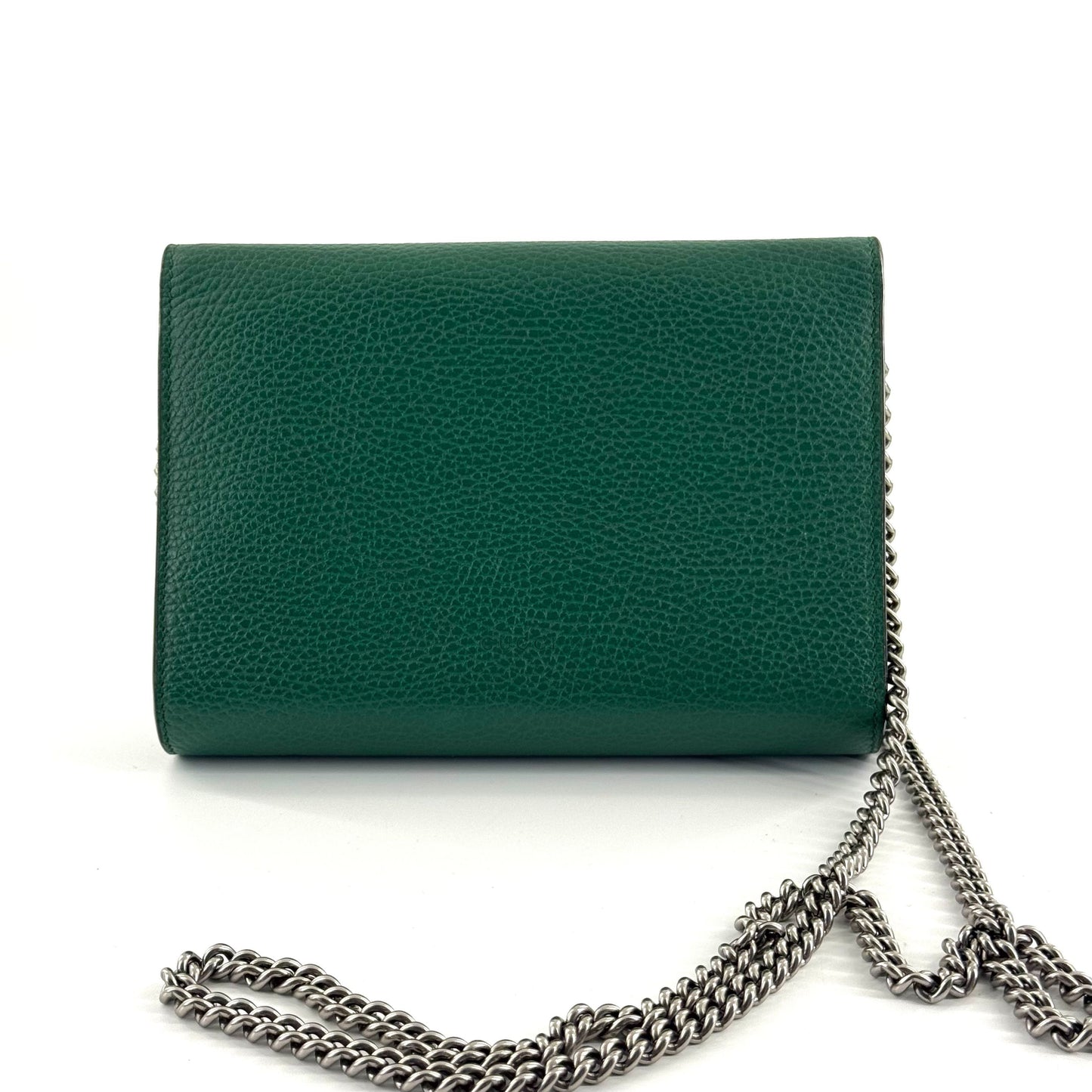 Gucci - Dionysus Chain Wallet - Grained leather - Green - (mini)