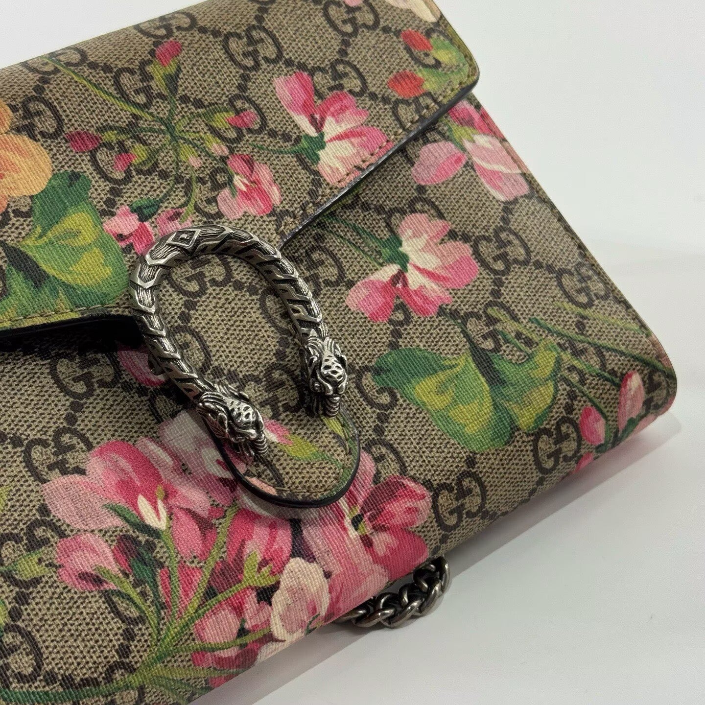 Gucci - Dionysus Floral Chain Wallet - GG Supreme coated canvas with leather trim - Multicolour - (Mini)