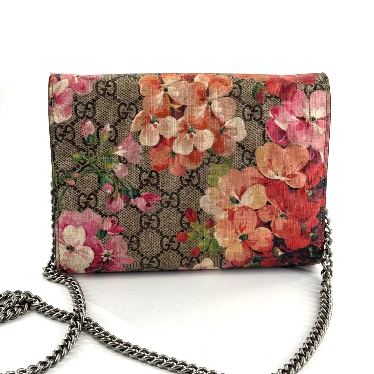 Gucci - Dionysus Floral Chain Wallet - GG Supreme coated canvas with leather trim - Multicolour - (Mini)