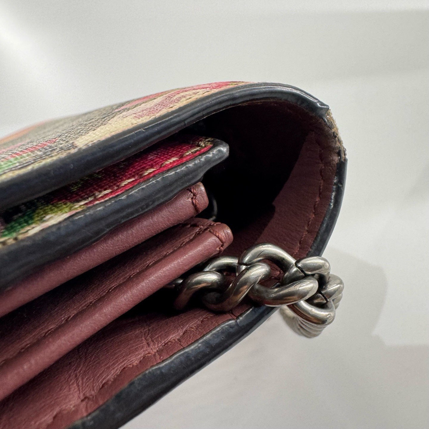 Gucci - Dionysus Floral Chain Wallet - GG Supreme coated canvas with leather trim - Multicolour - (Mini)