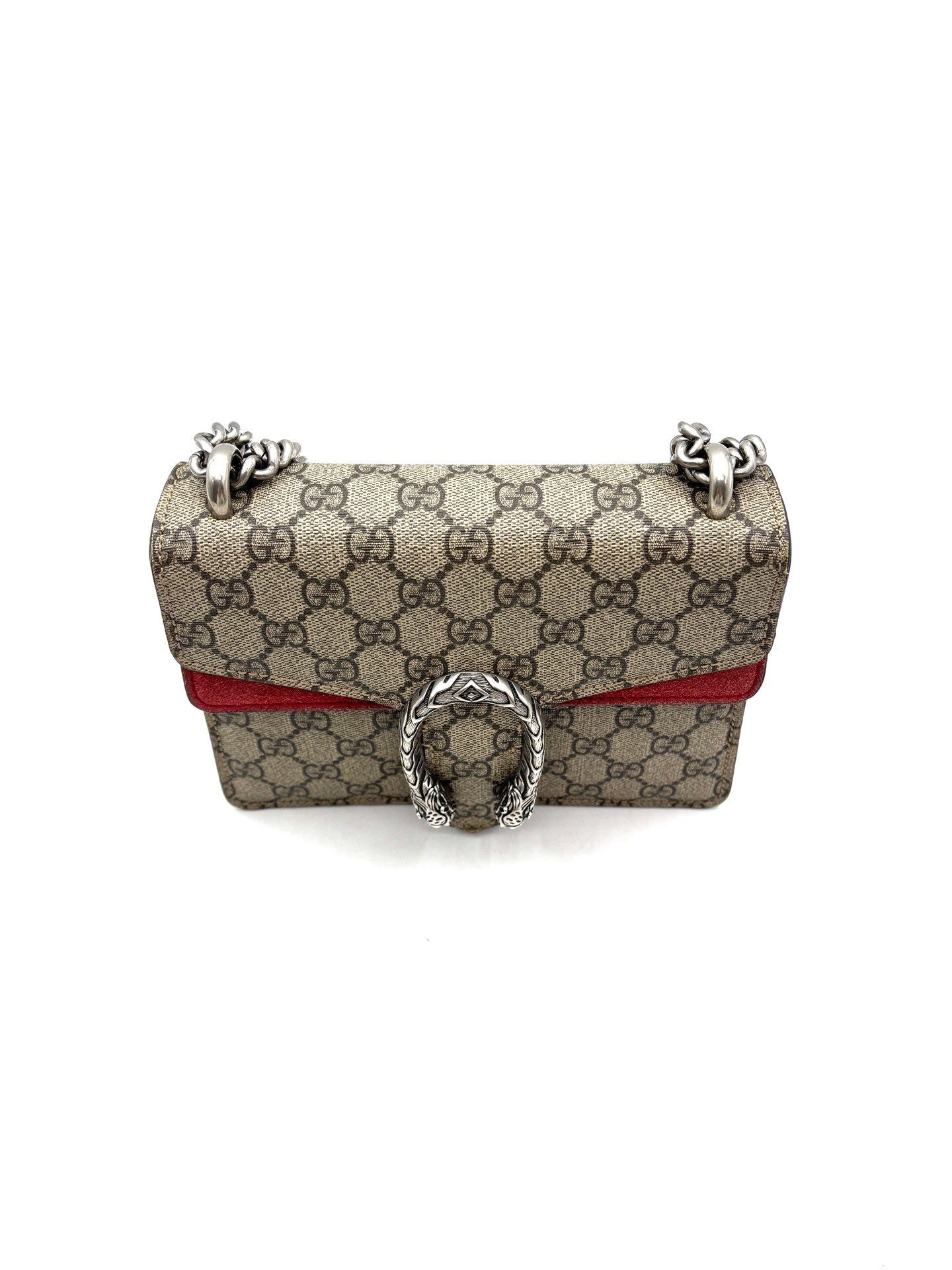 Gucci - Dionysus - GG Supreme canvas and suede - Beige and Red with ebony accents - (mini)