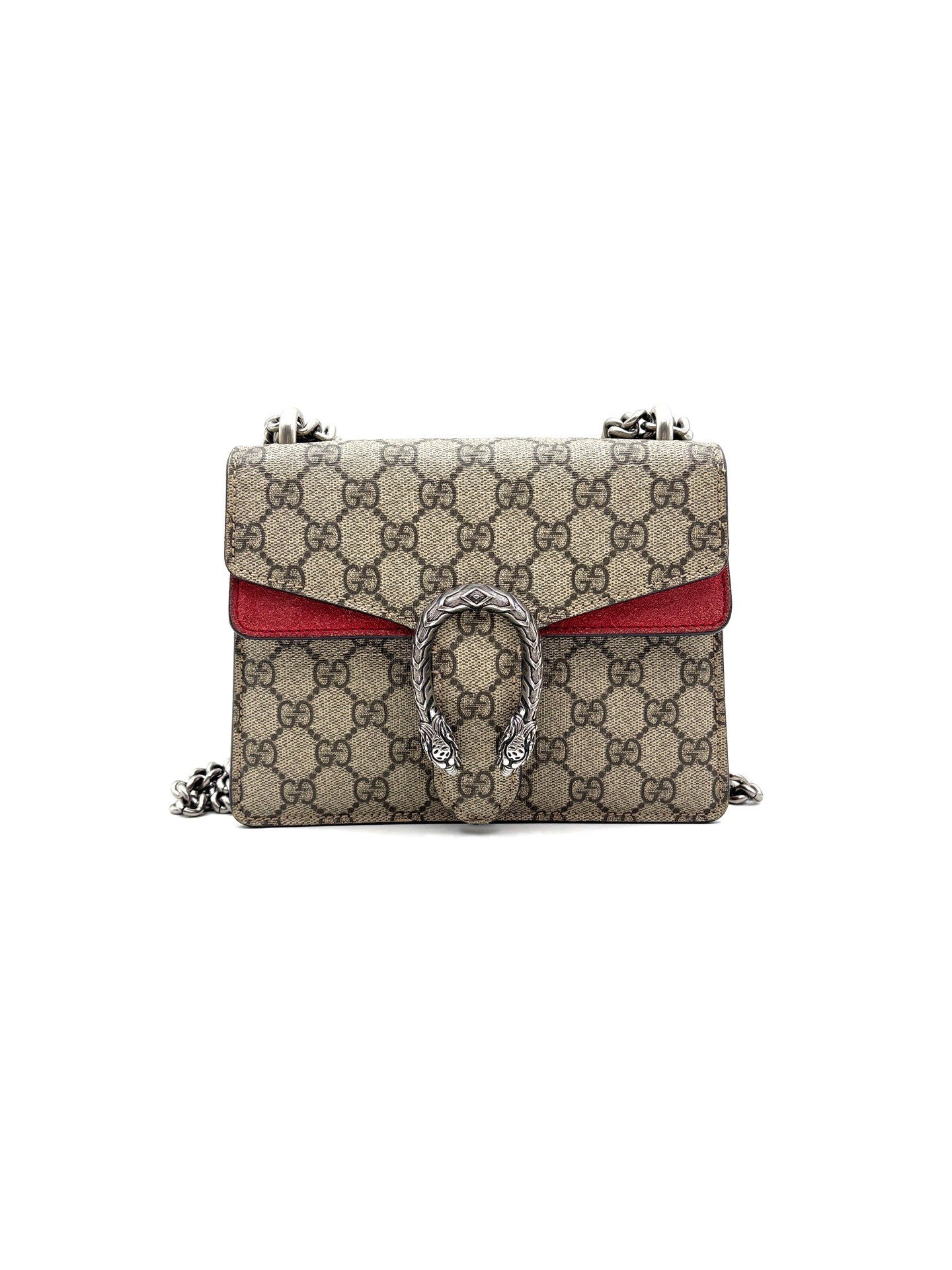 Gucci - Dionysus - GG Supreme canvas and suede - Beige and Red with ebony accents - (mini)