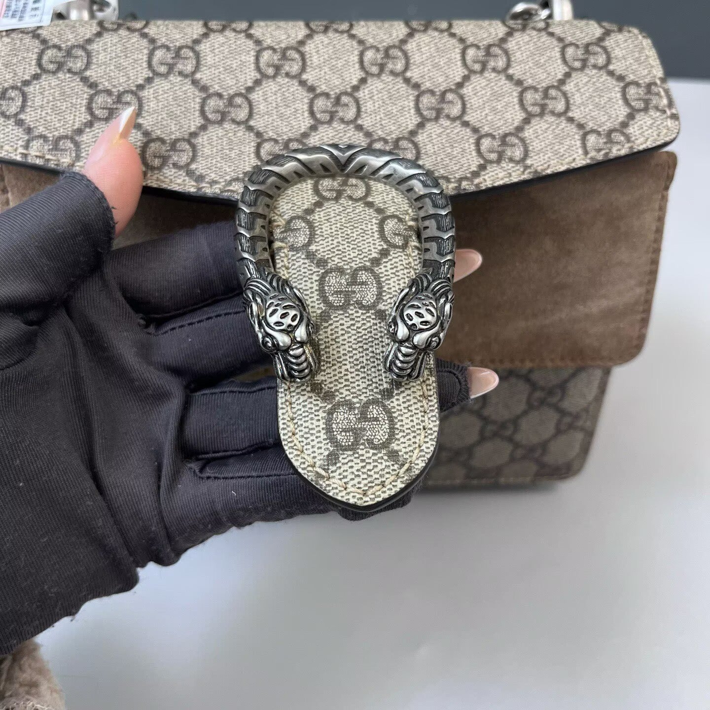 Gucci - Dionysus - GG Supreme canvas and suede - Camel - (mini)