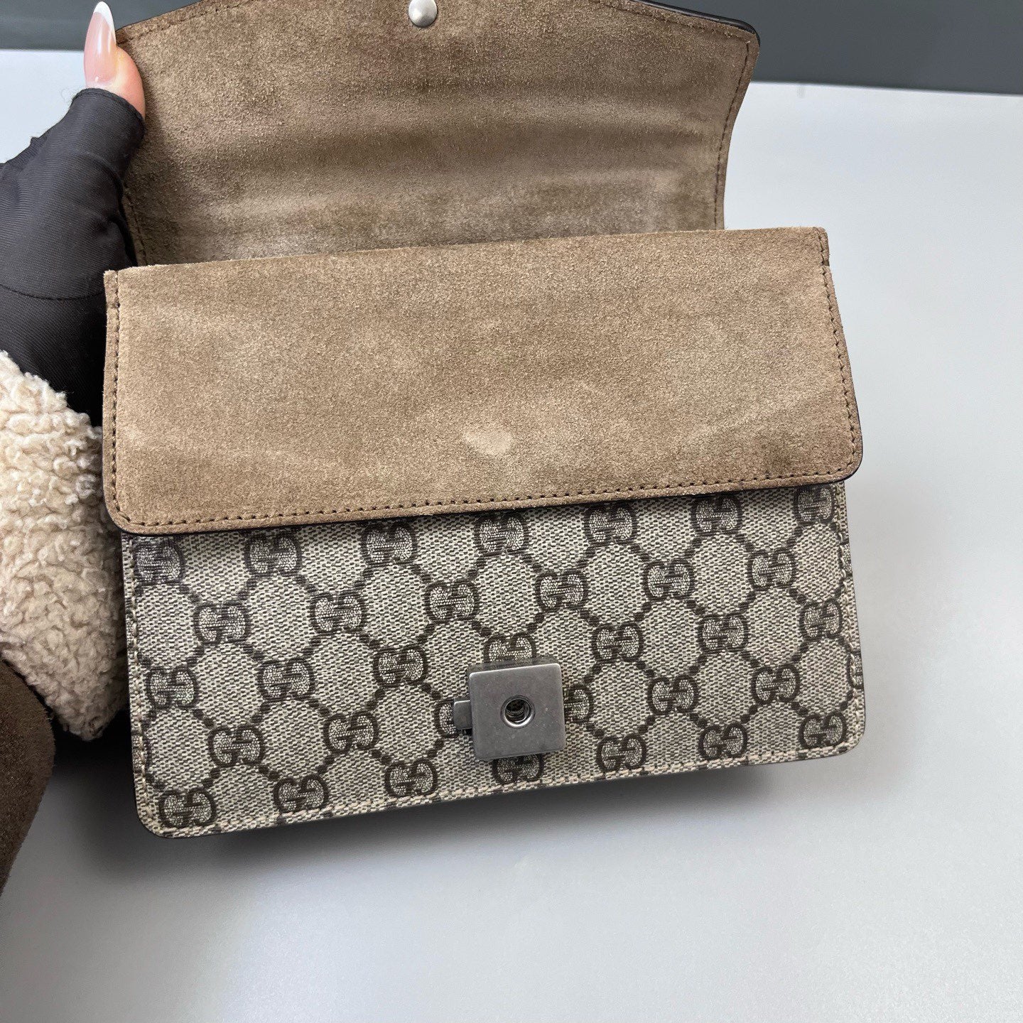 Gucci - Dionysus - GG Supreme canvas and suede - Camel - (mini)