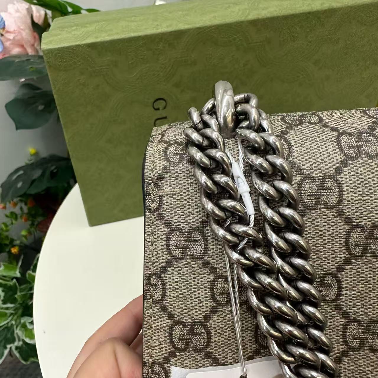 Gucci - Dionysus - GG Supreme canvas and Suede - Camel with brown monogram and antiqued silver-tone hardware - (medium)