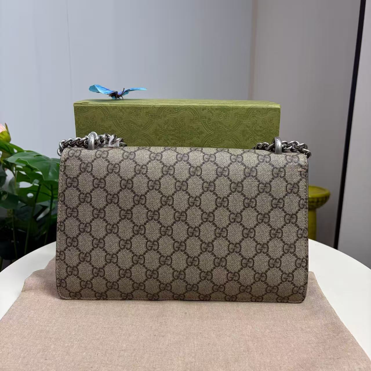 Gucci - Dionysus - GG Supreme canvas with black suede and leather trim - Black - (medium)
