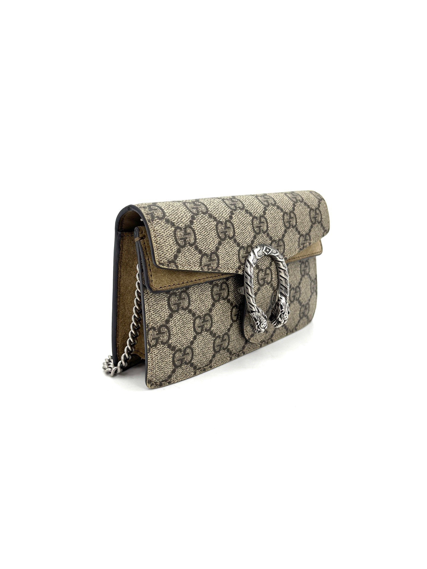Gucci - Dionysus - GG Supreme canvas with suede and leather trim - Beige and Brown with antique silver-tone hardware - (mini)