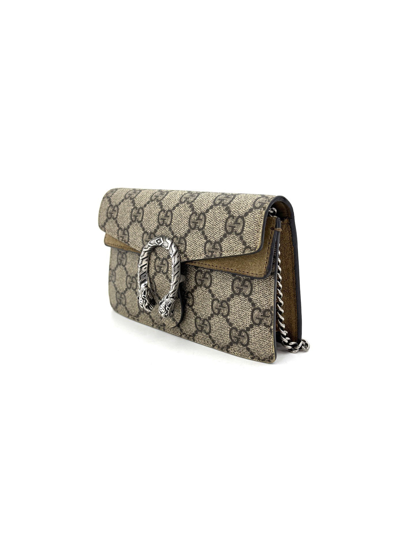 Gucci - Dionysus - GG Supreme canvas with suede and leather trim - Beige and Brown with antique silver-tone hardware - (mini)