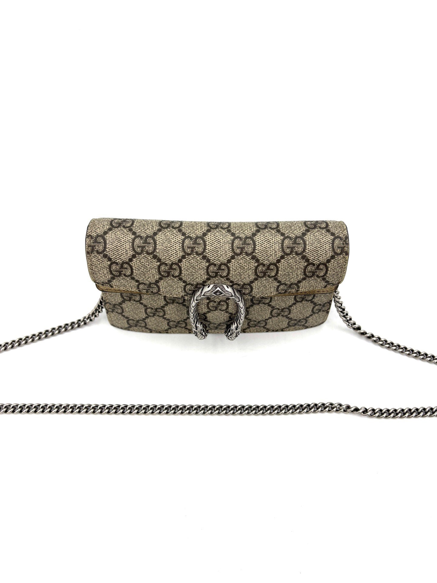 Gucci - Dionysus - GG Supreme canvas with suede and leather trim - Beige and Brown with antique silver-tone hardware - (mini)