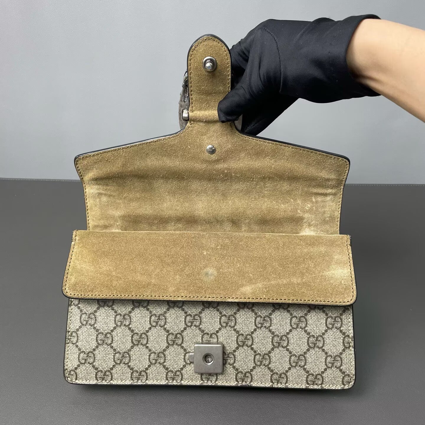 Gucci - Dionysus - GG Supreme canvas with suede and leather trim - Beige and Camel - (Mini)