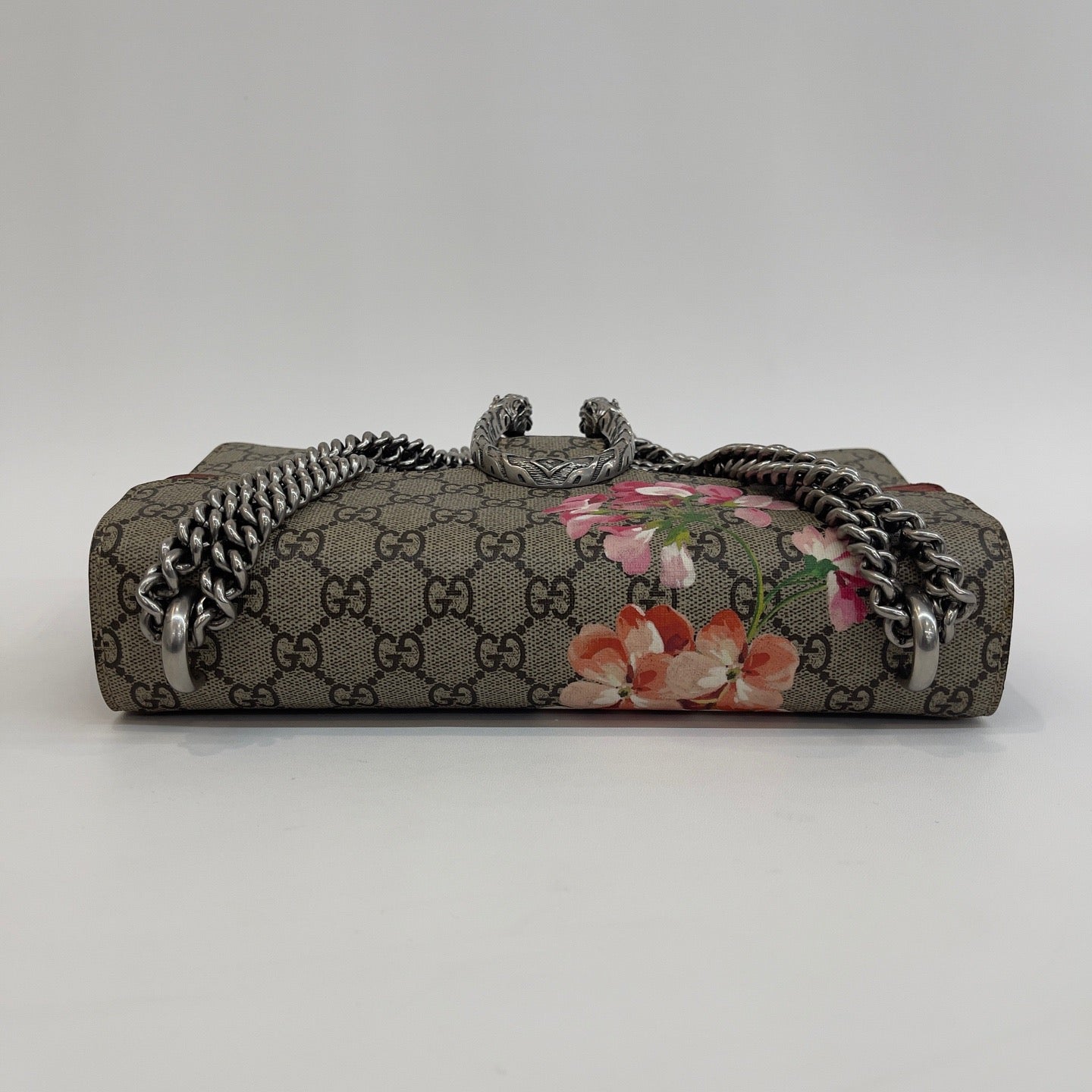 Gucci - Dionysus - GG Supreme canvas with suede and leather trim - Beige/Ebony with Multicolour Floral Print and Burgundy accents - (Medium)