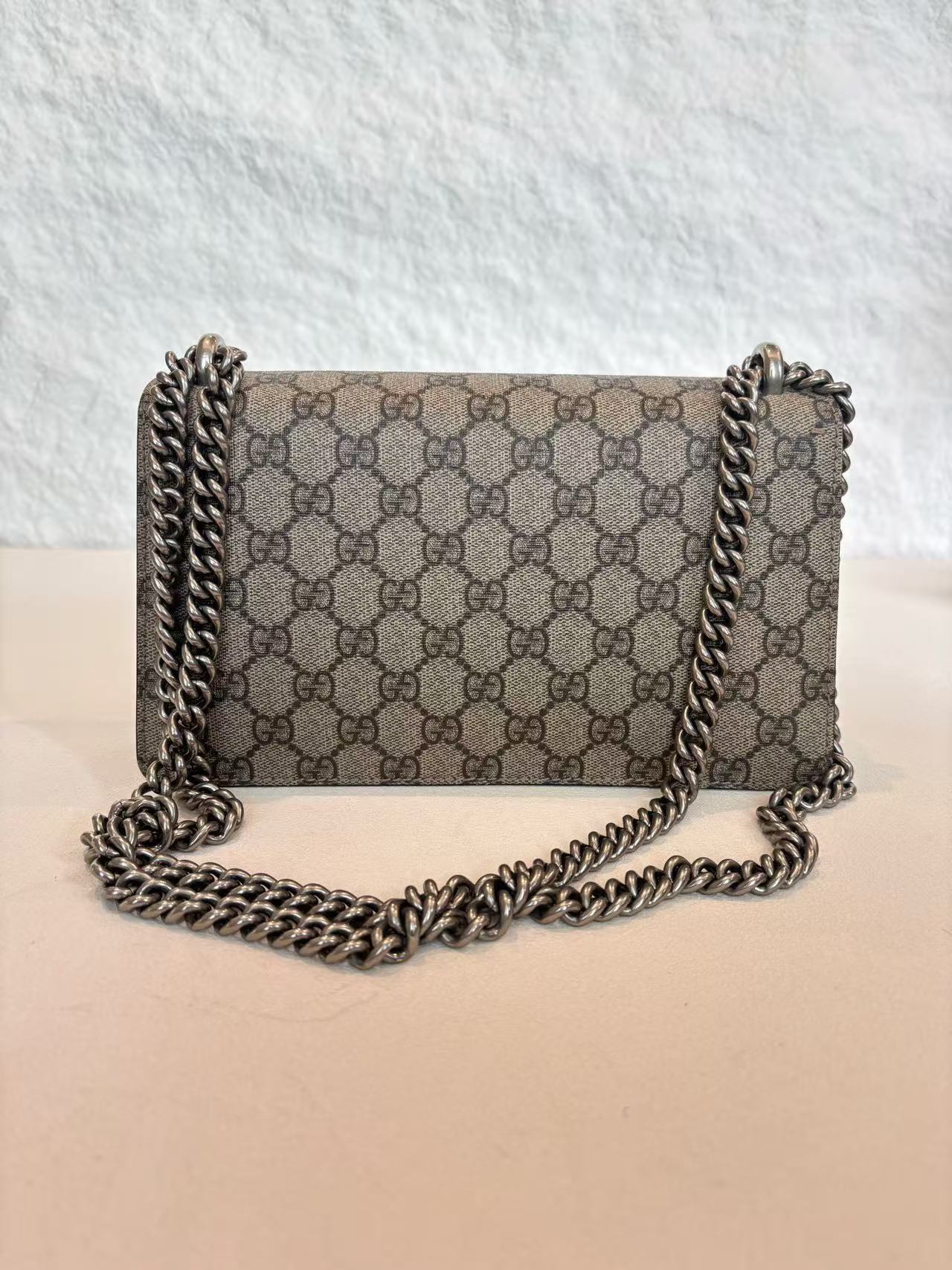 Gucci - Dionysus - GG Supreme canvas with suede trim - Beige and Brown - (small)