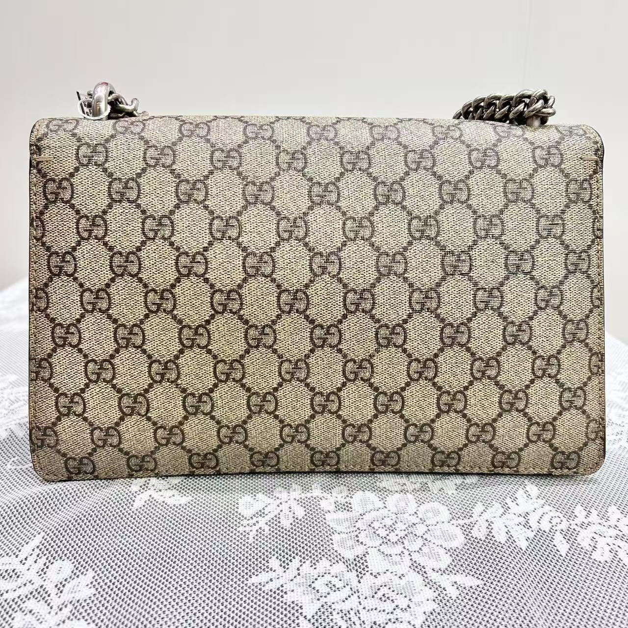 Gucci - Dionysus - GG Supreme canvas with suede trim - Beige GG Supreme canvas with Camel suede accents and silver-tone hardware - (Medium)