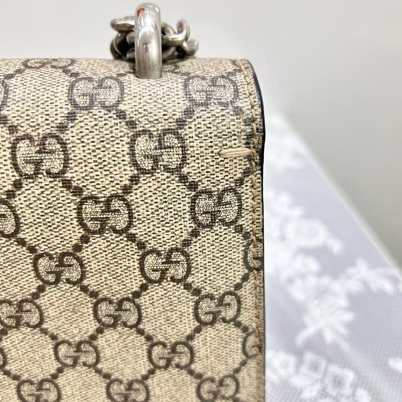 Gucci - Dionysus - GG Supreme canvas with suede trim - Beige GG Supreme canvas with Camel suede accents and silver-tone hardware - (Medium)