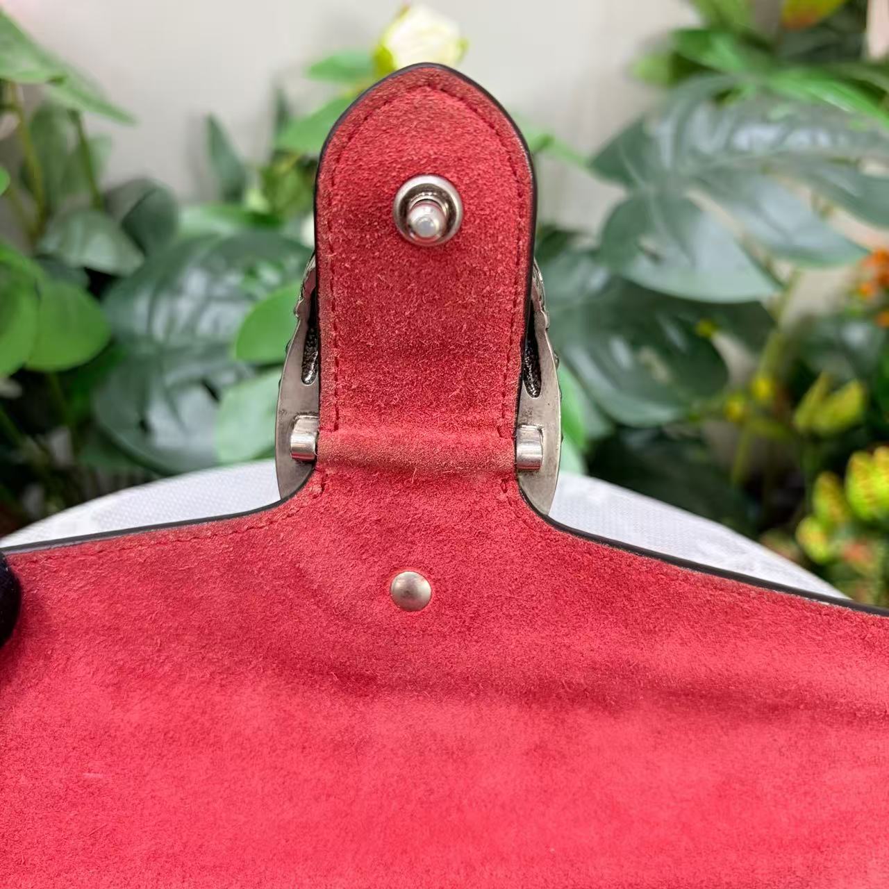 Gucci - Dionysus - GG Supreme coated canvas with red suede accents - Beige with red accents - (Small)