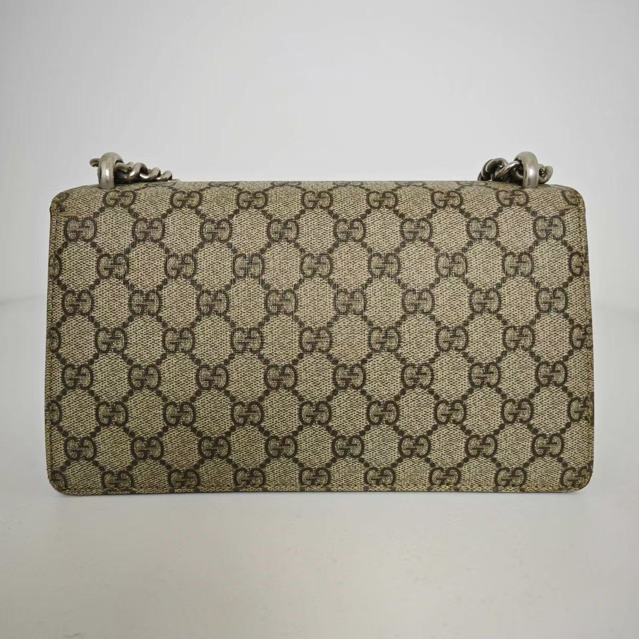 Gucci - Dionysus - GG Supreme coated canvas with suede accents - Beige and Red with Antiqued Silver-Tone Hardware - (Mini)