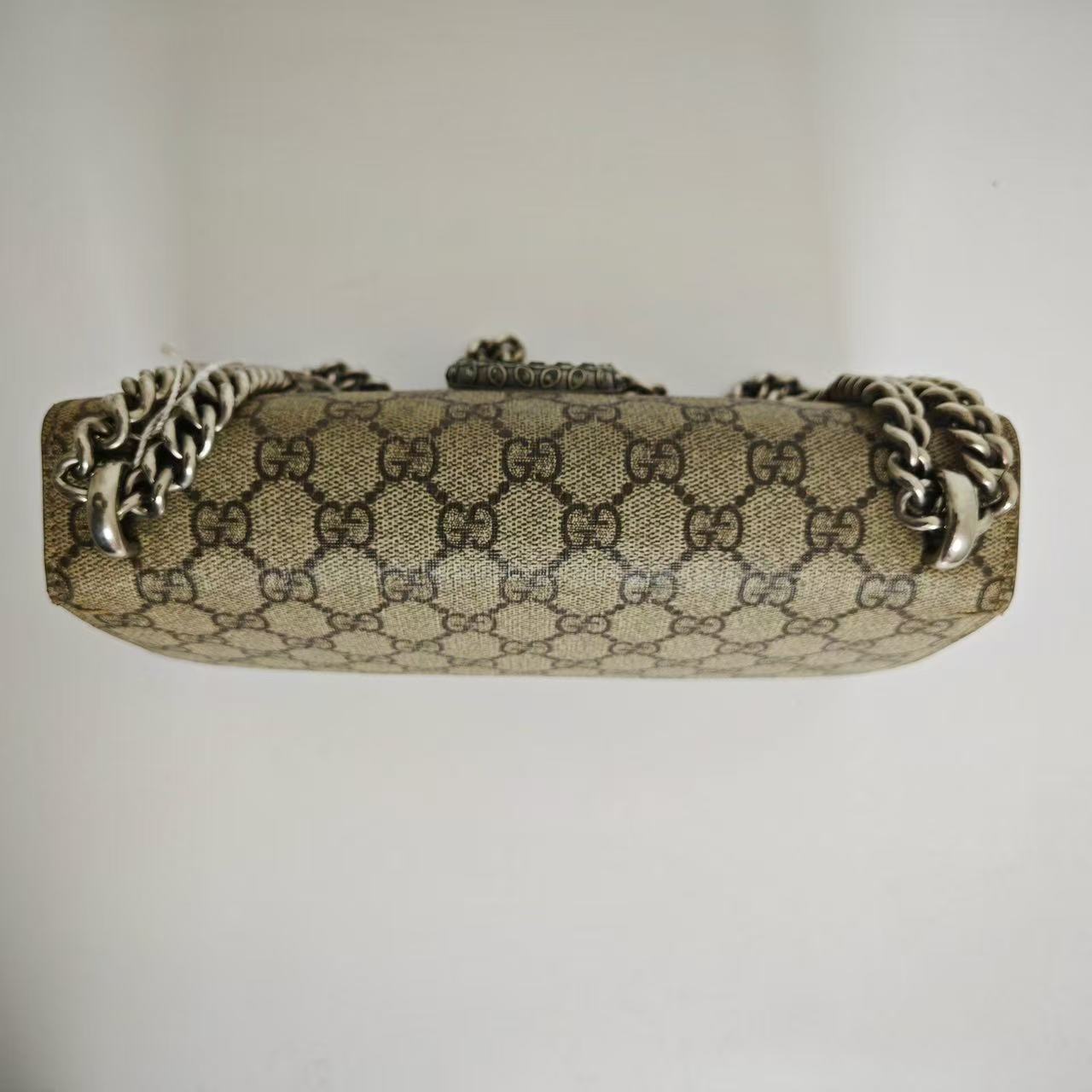 Gucci - Dionysus - GG Supreme coated canvas with suede accents - Beige and Red with Antiqued Silver-Tone Hardware - (Mini)