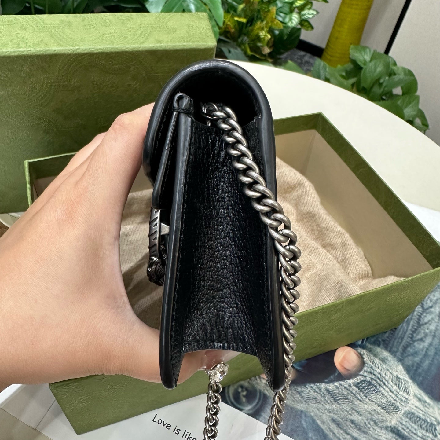 Gucci - Dionysus Mini Bag - Denim with leather trim - Black - (mini)