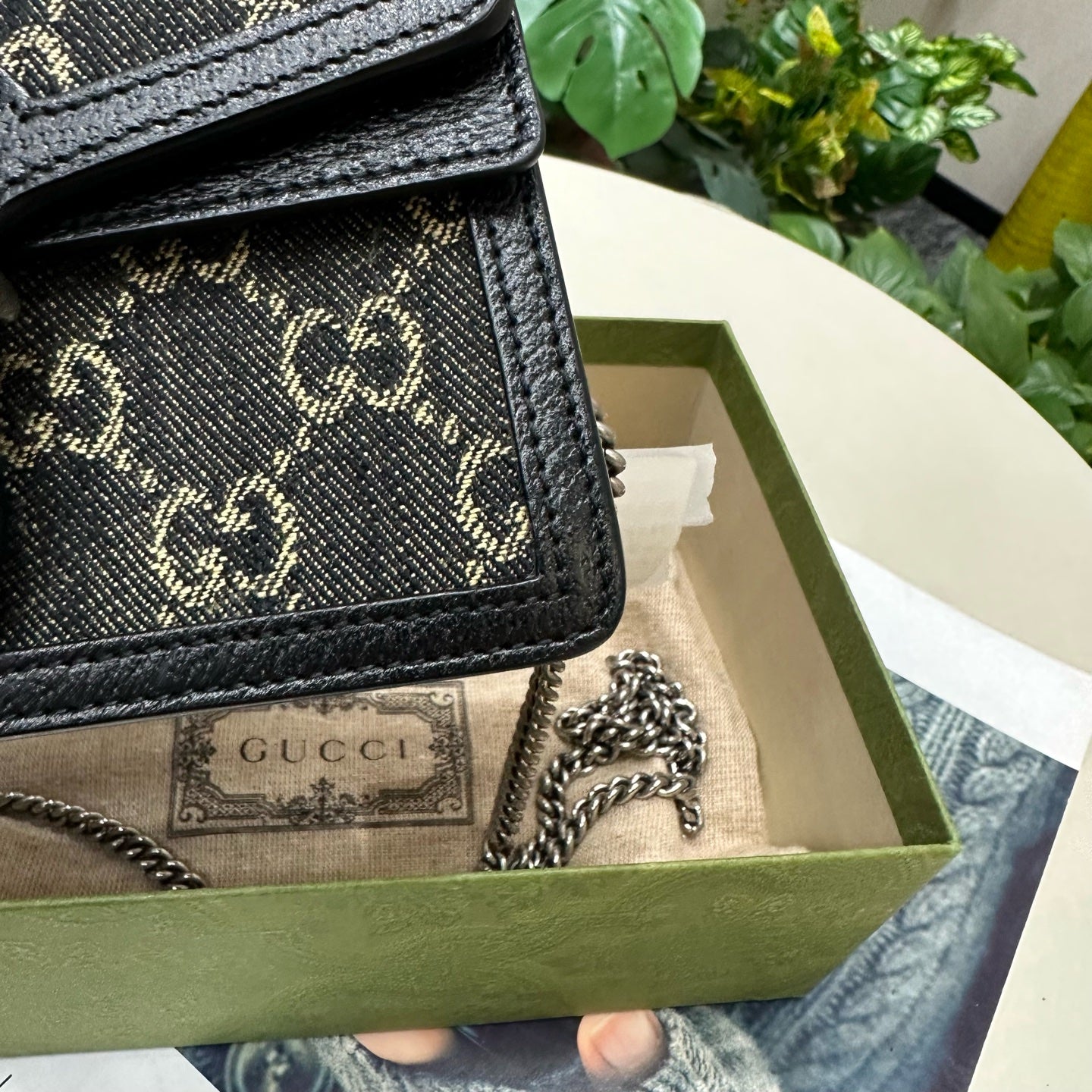 Gucci - Dionysus Mini Bag - Denim with leather trim - Black - (mini)