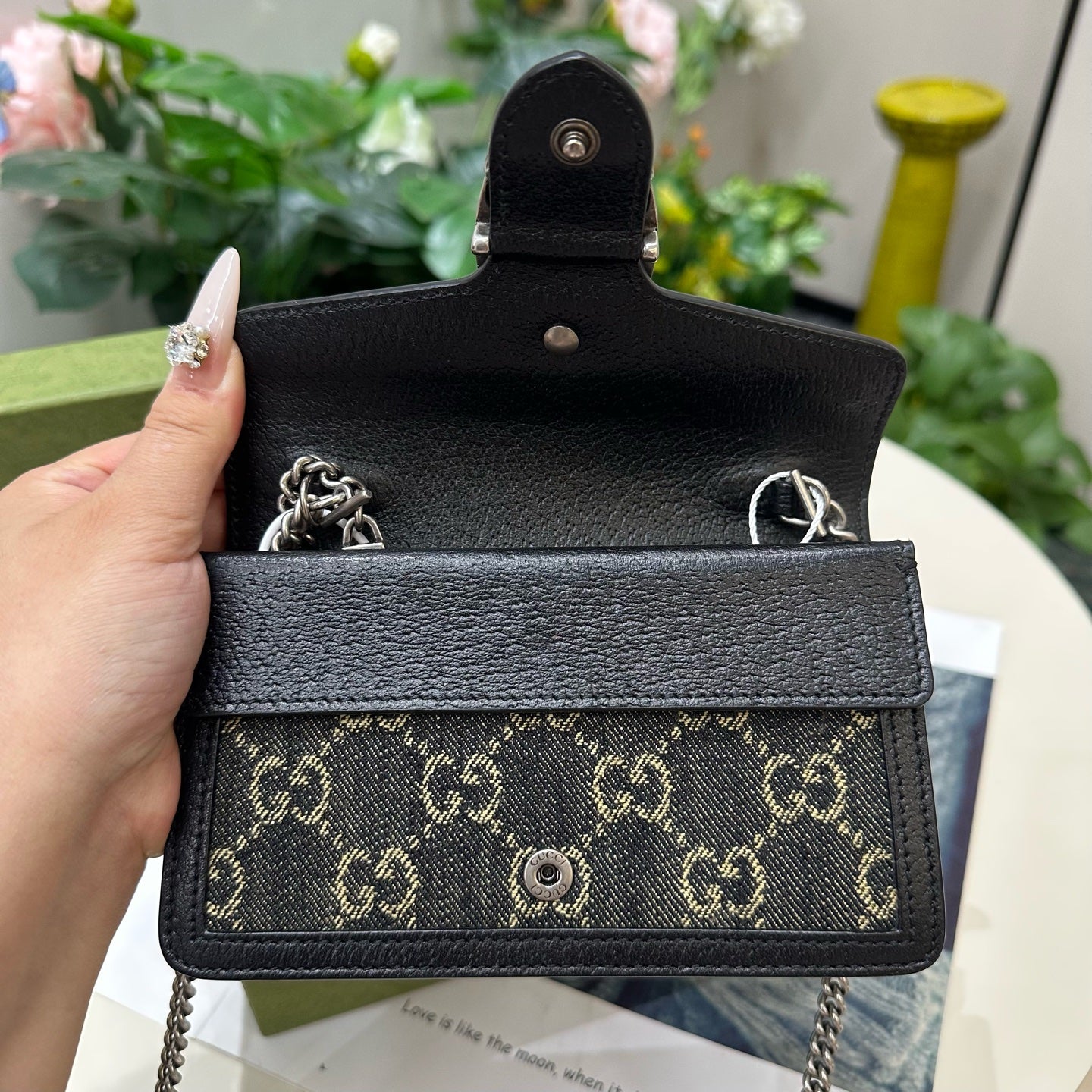 Gucci - Dionysus Mini Bag - Denim with leather trim - Black - (mini)