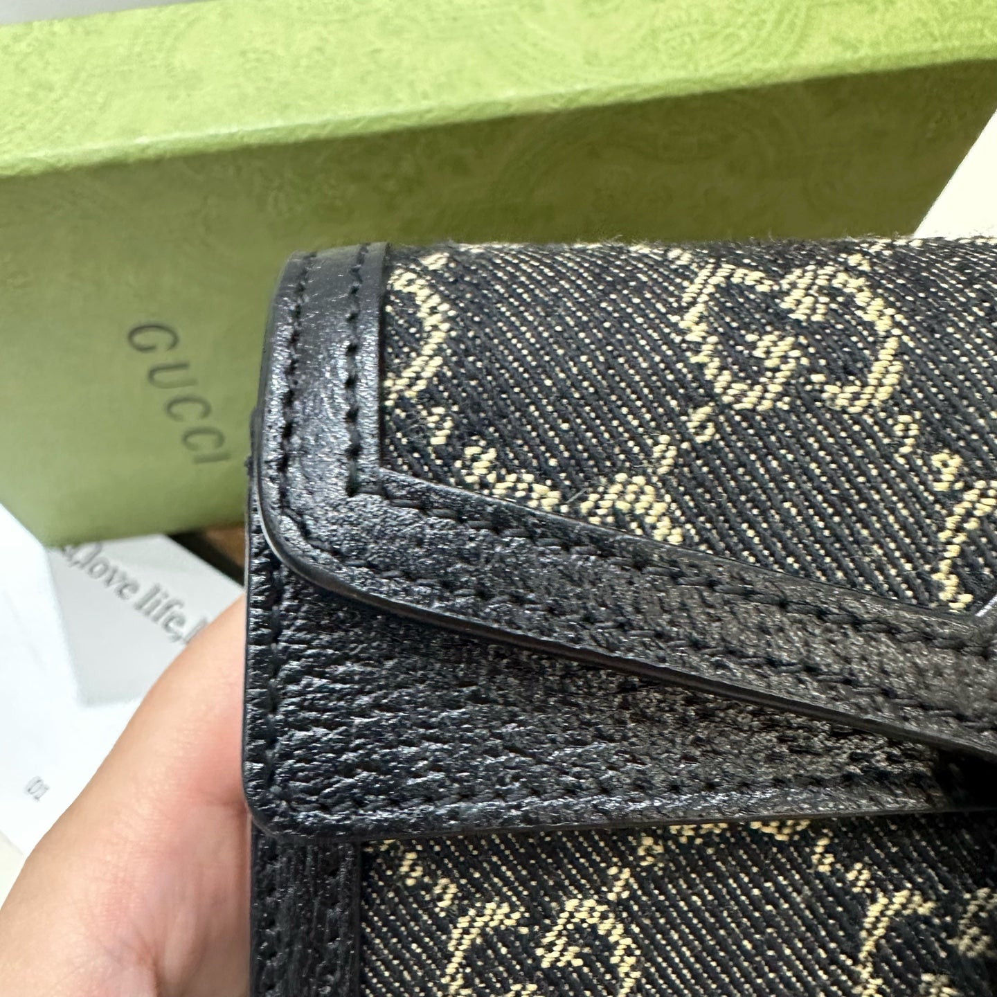 Gucci - Dionysus Mini Bag - Denim with leather trim - Black - (mini)