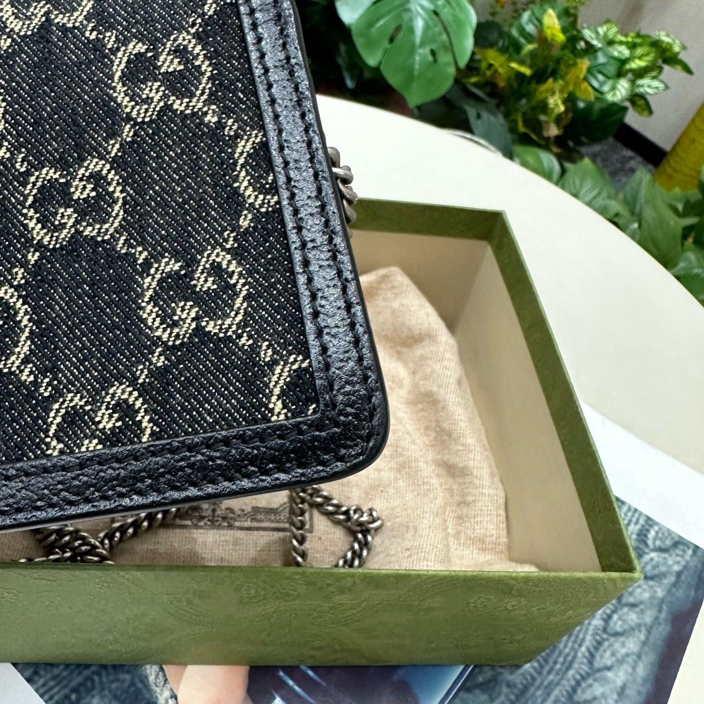 Gucci - Dionysus Mini Bag - Denim with leather trim - Black - (mini)
