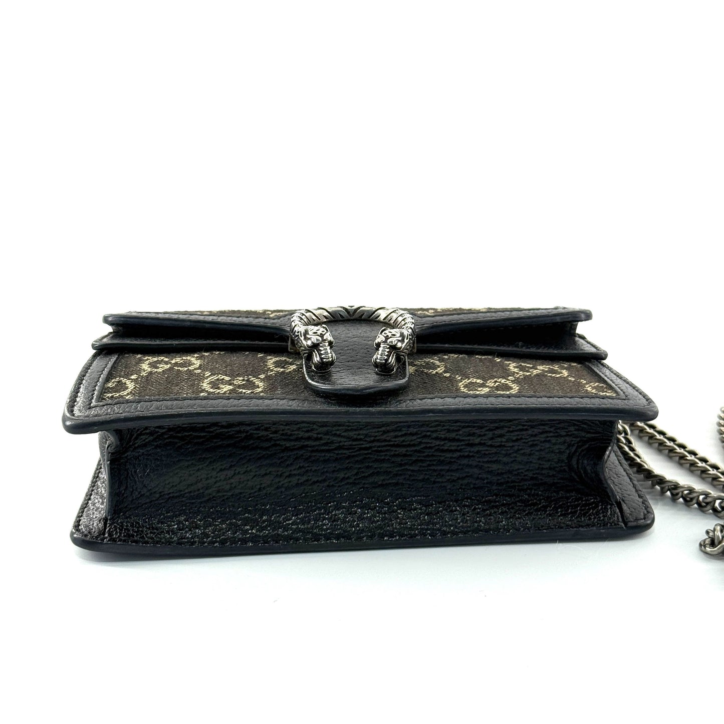 Gucci - Dionysus Mini Chain Bag 476432.0416 - Denim and textured leather - Black and Beige - (mini)