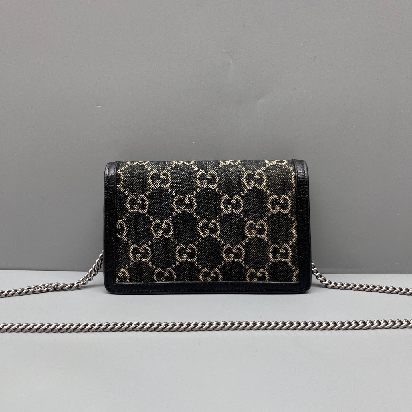 Gucci - Dionysus Mini Chain Bag - Denim and Leather - Black/Beige - (mini)