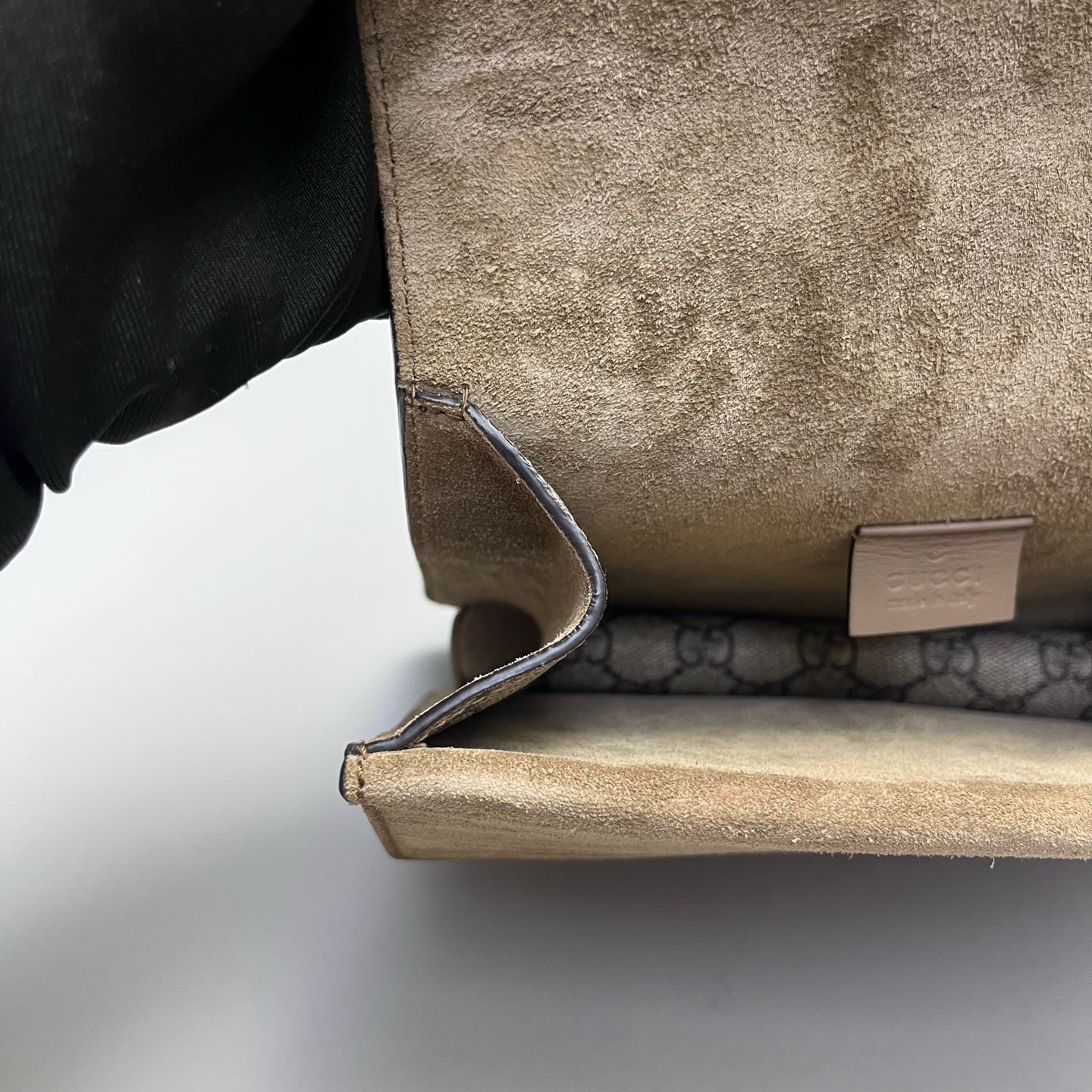Gucci - Dionysus Mini Chain Bag - GG Supreme canvas and suede - Beige and Camel with silver-tone hardware - (mini)