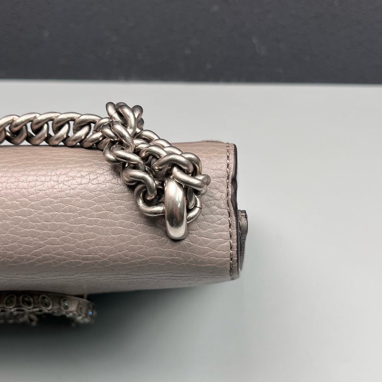Gucci - Dionysus Mini Chain Bag - Grained leather - Grey - (small)